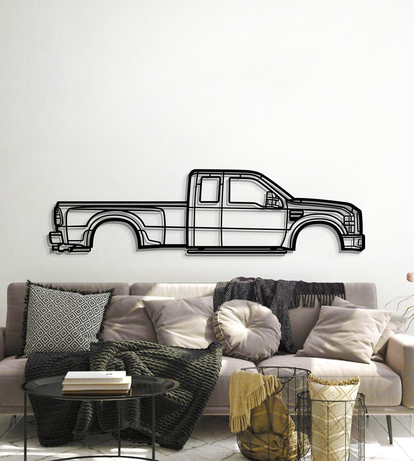 2008 F-350 Super Duty 2nd Gen Metal Car Wall Art - MT0367