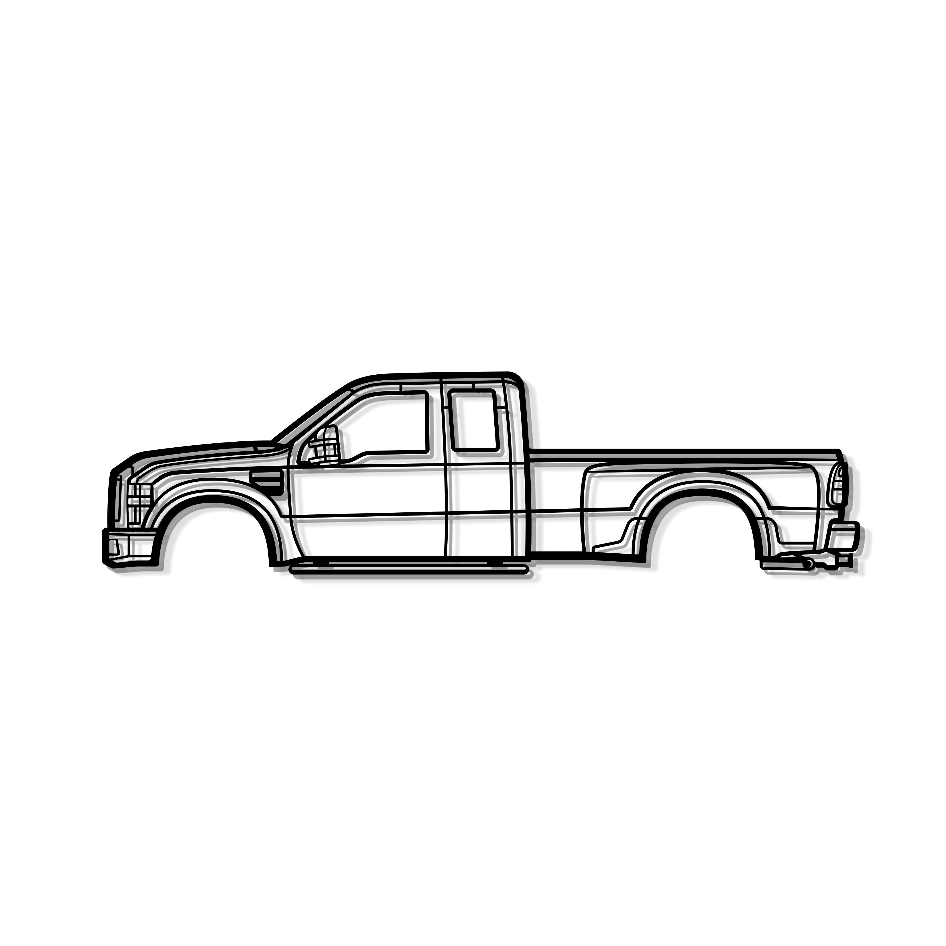 2008 F-350 Super Duty 2nd Gen Metal Car Wall Art - MT0367