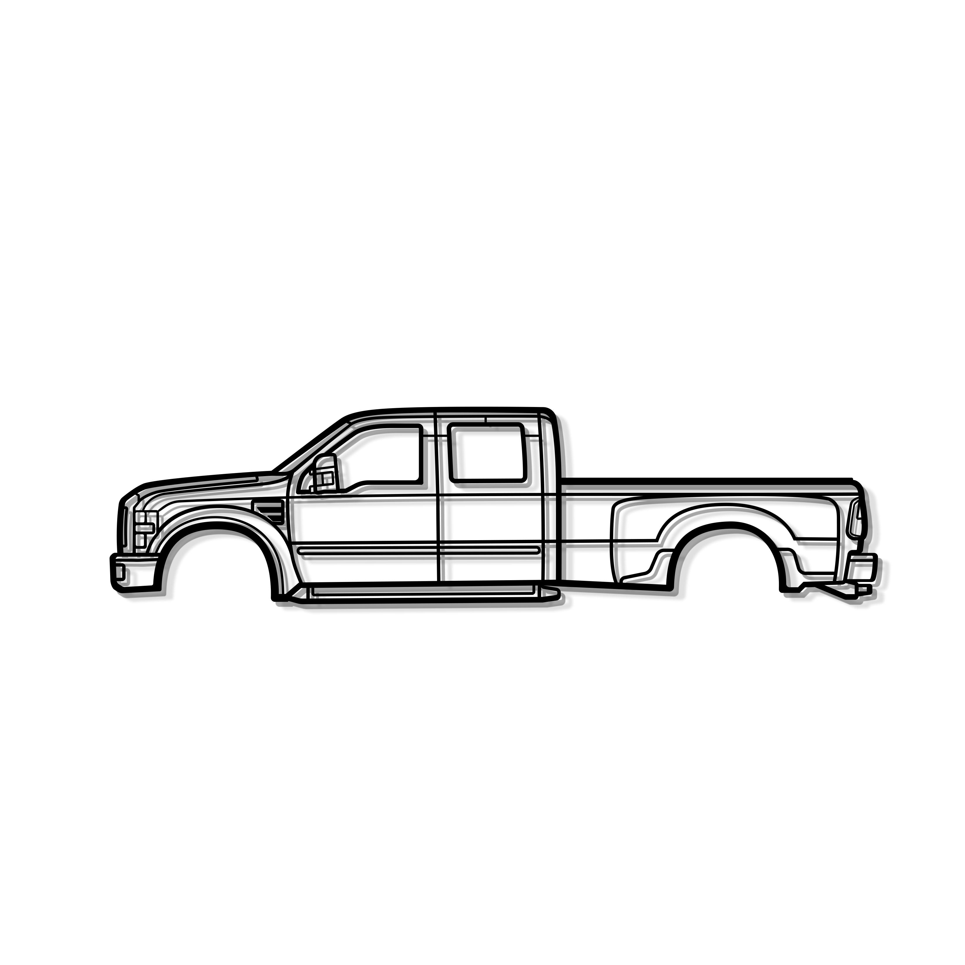 2008 F-450 Super Duty 2nd Gen Metal Car Wall Art - MT0368