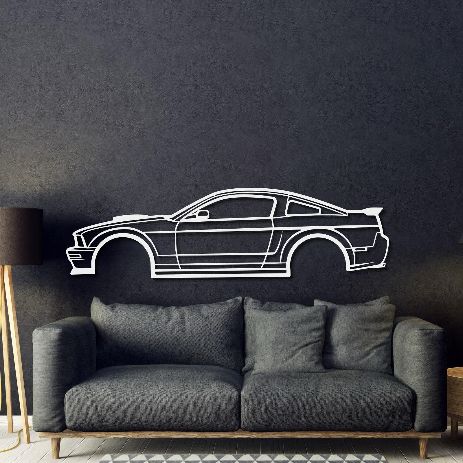 2008 Mustang GT Fastback Metal Car Wall Art - MT0375