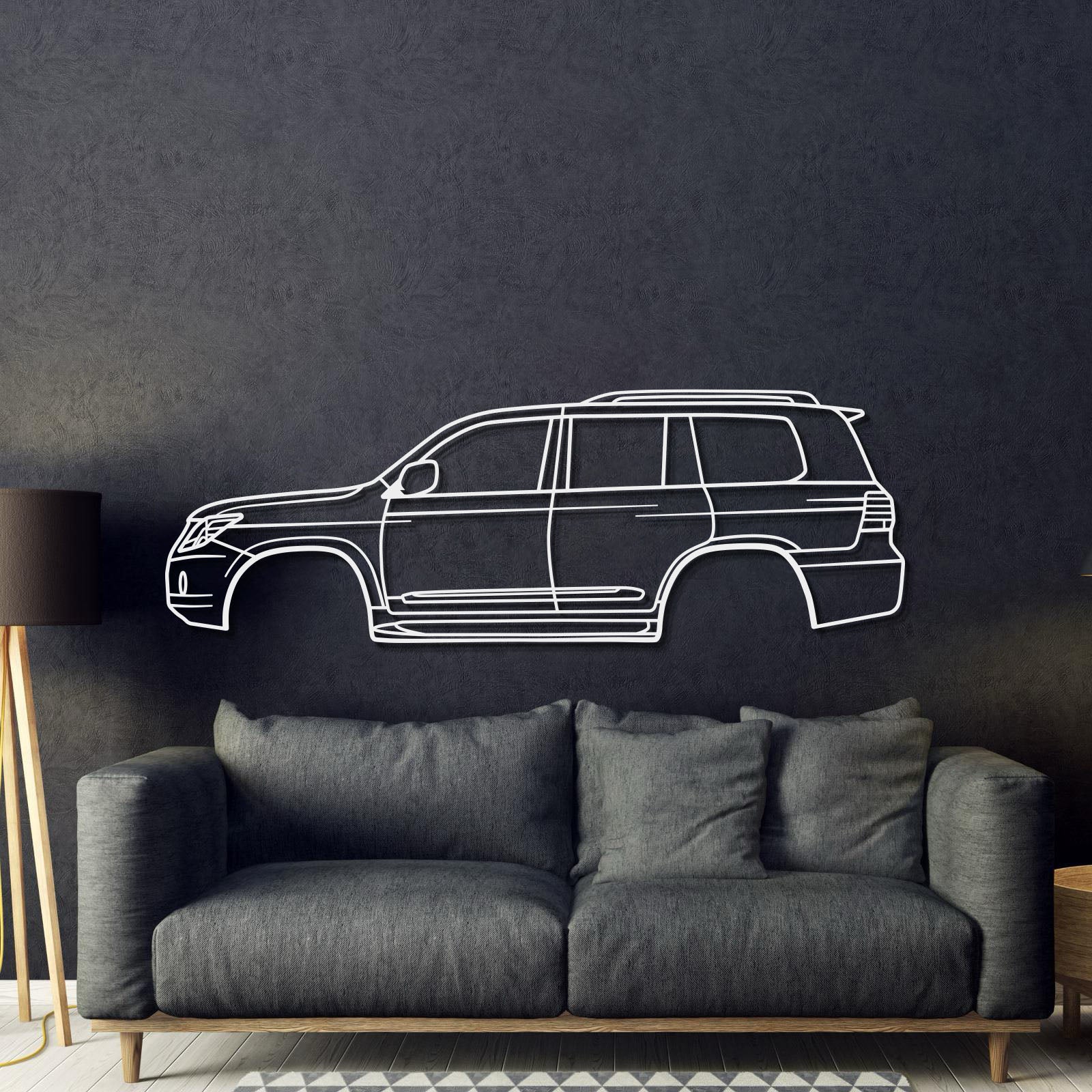 2008 LX 3rd Gen Metal Car Wall Art - MT0373