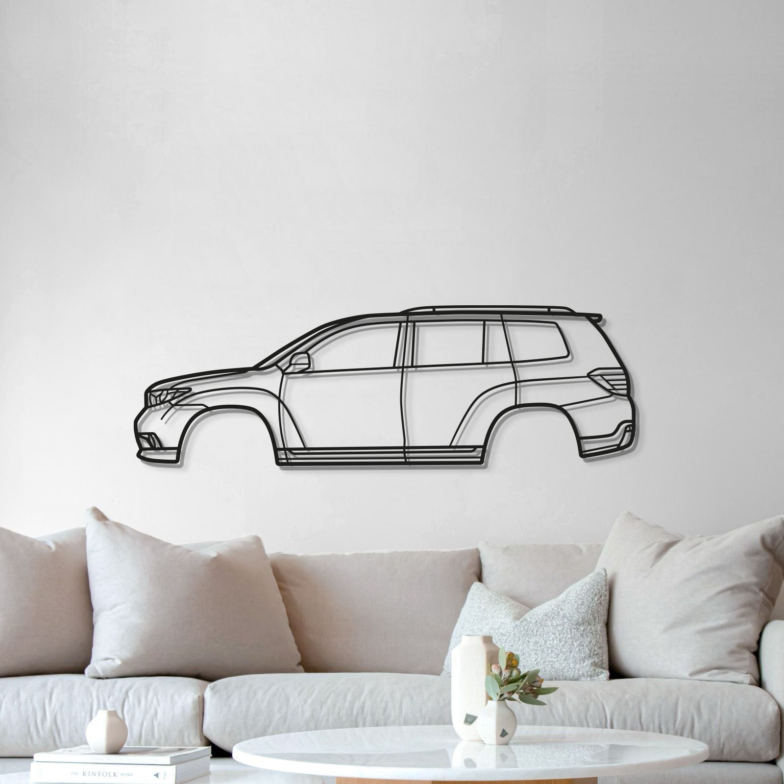 2008 Highlander 2nd Gen (XU40) Metal Car Wall Art - MT0370