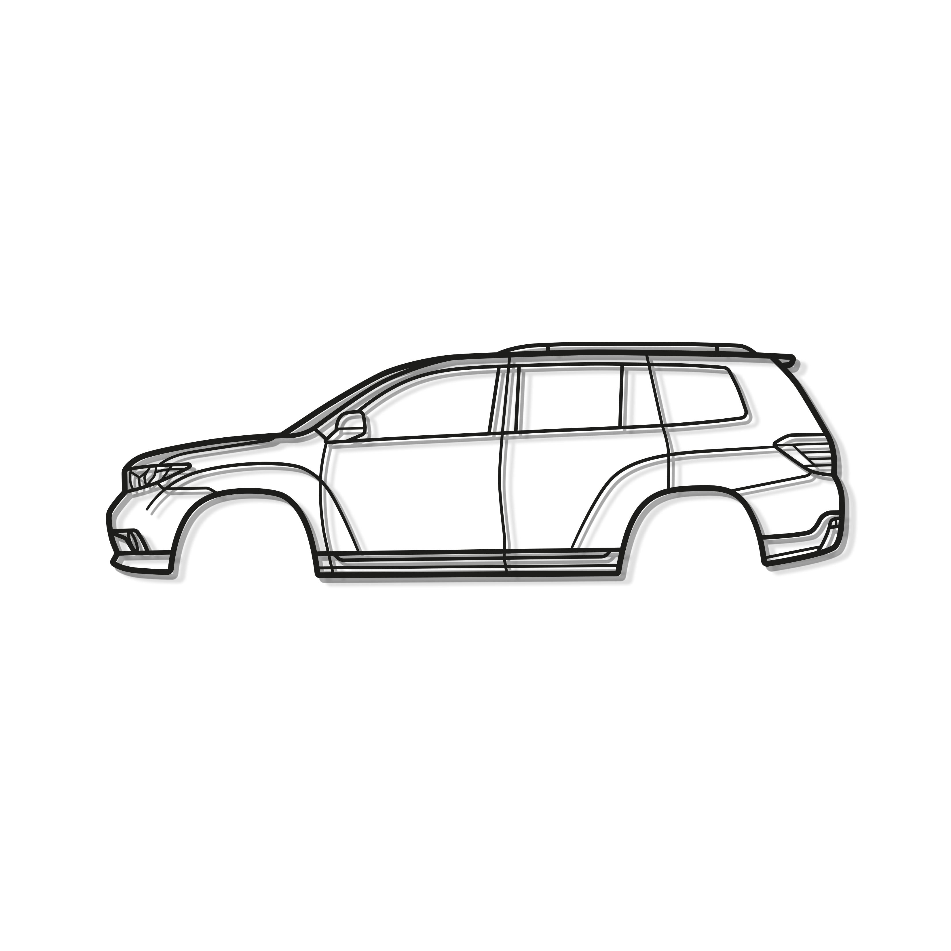 2008 Highlander 2nd Gen (XU40) Metal Car Wall Art - MT0370