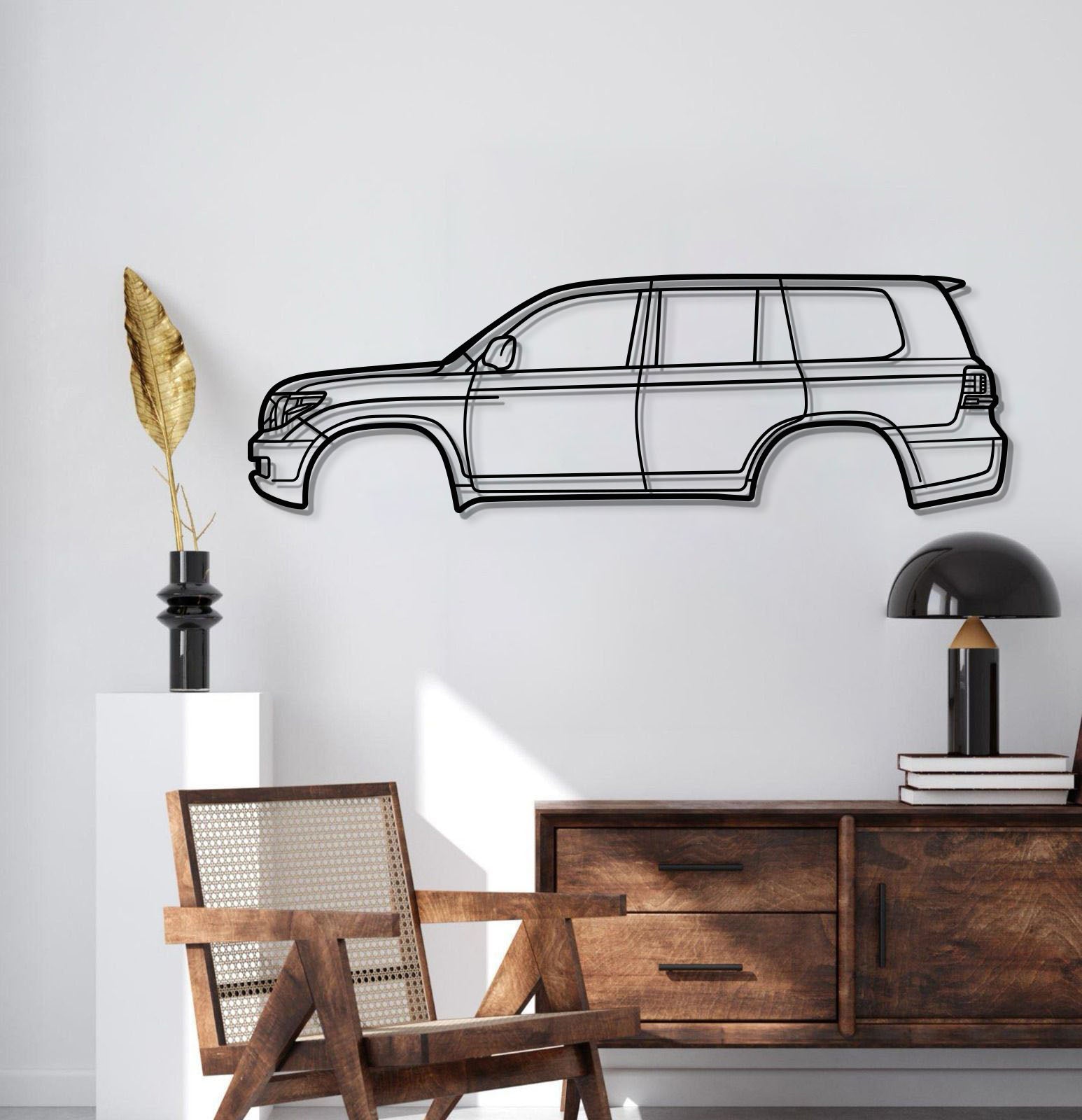 2008 Land Cruiser 7th Gen (J200) Metal Car Wall Art - MT0371