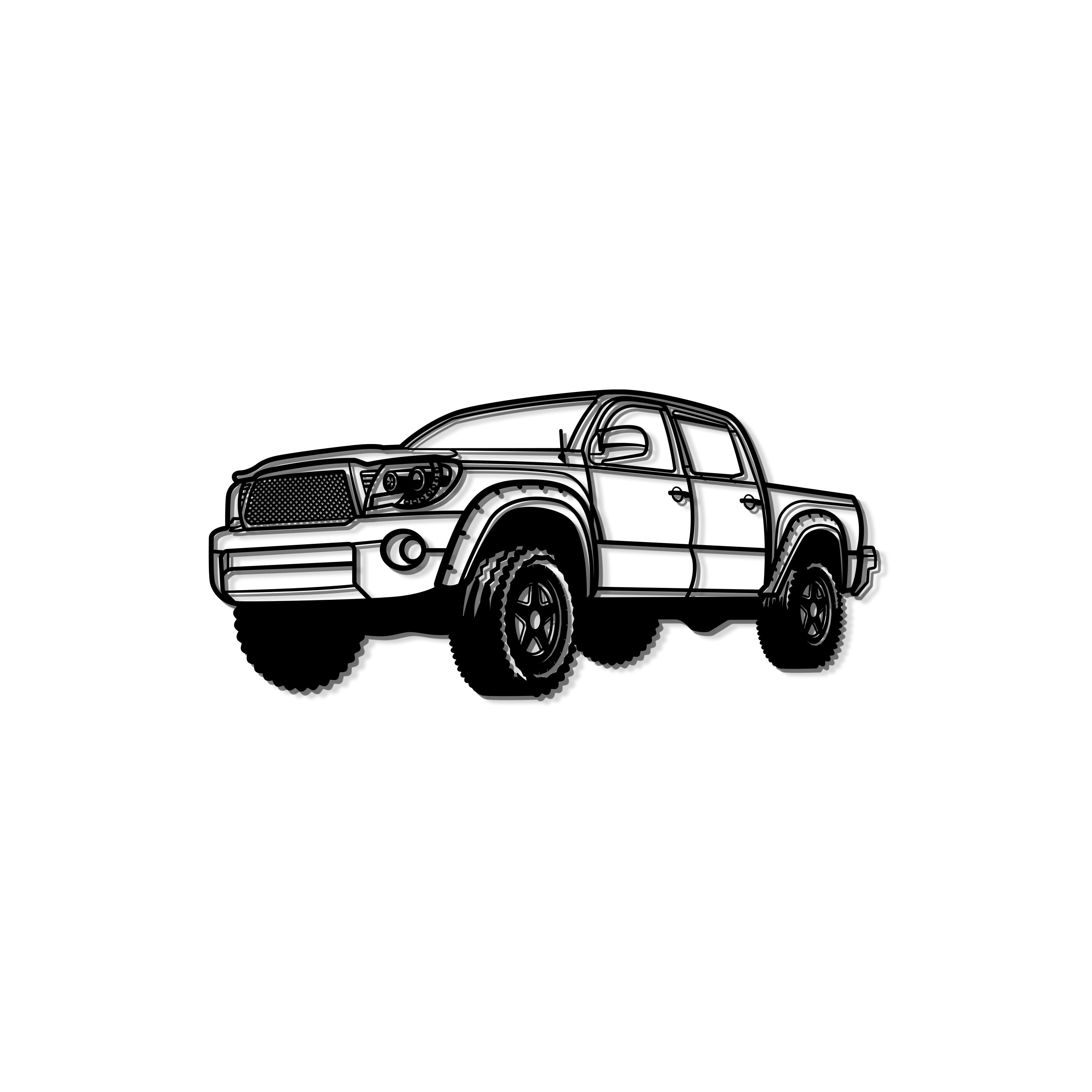 2008 Tacoma Perspective Metal Car Wall Art - MT0463