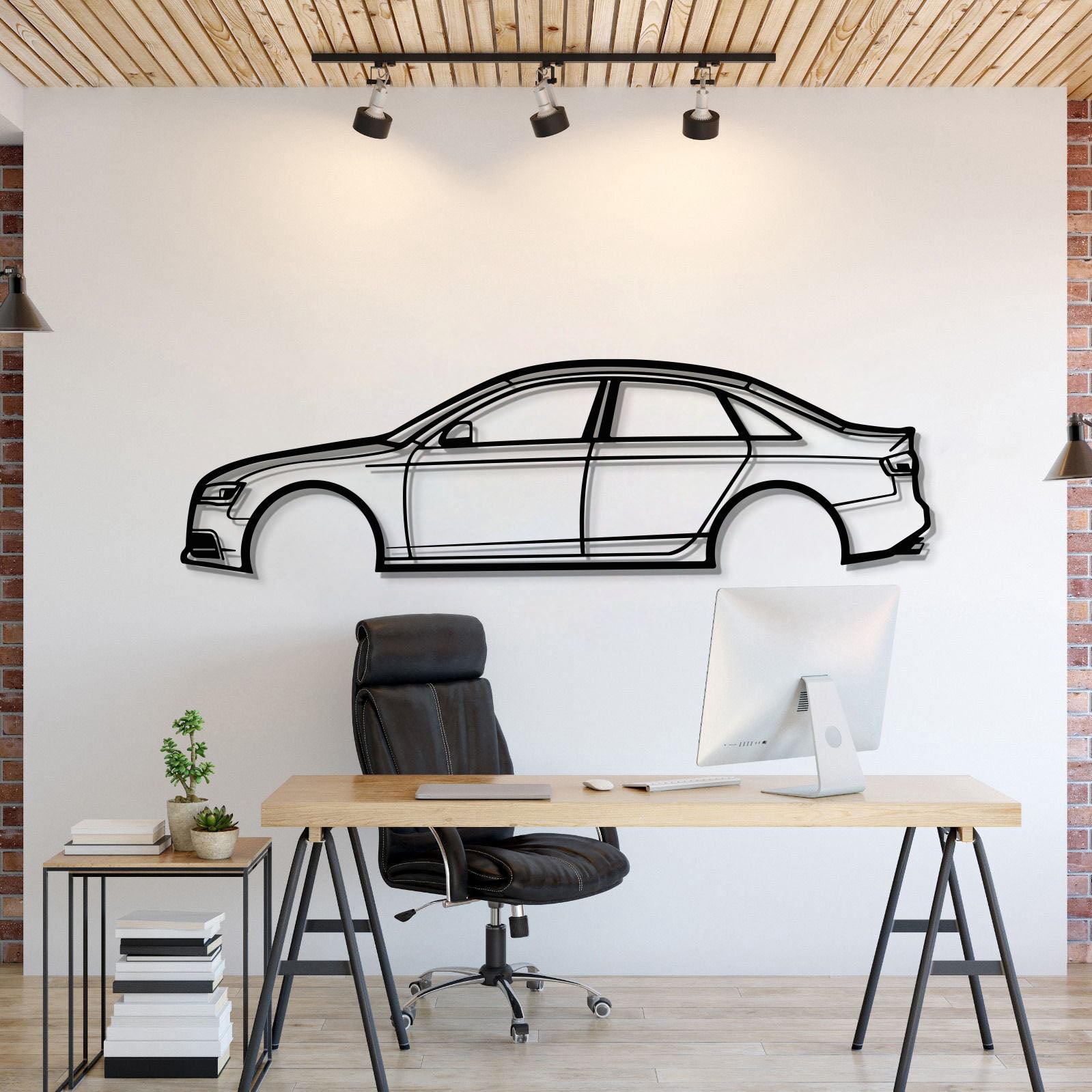 2009 S4 Metal Car Wall Art - MT0381