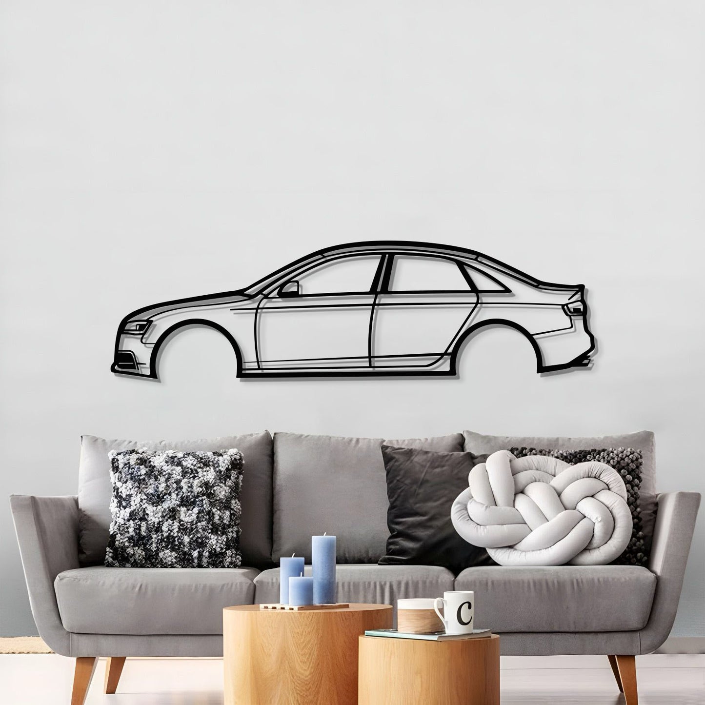 Audi S4 2009 metal wall art perfect for mancave or office display
