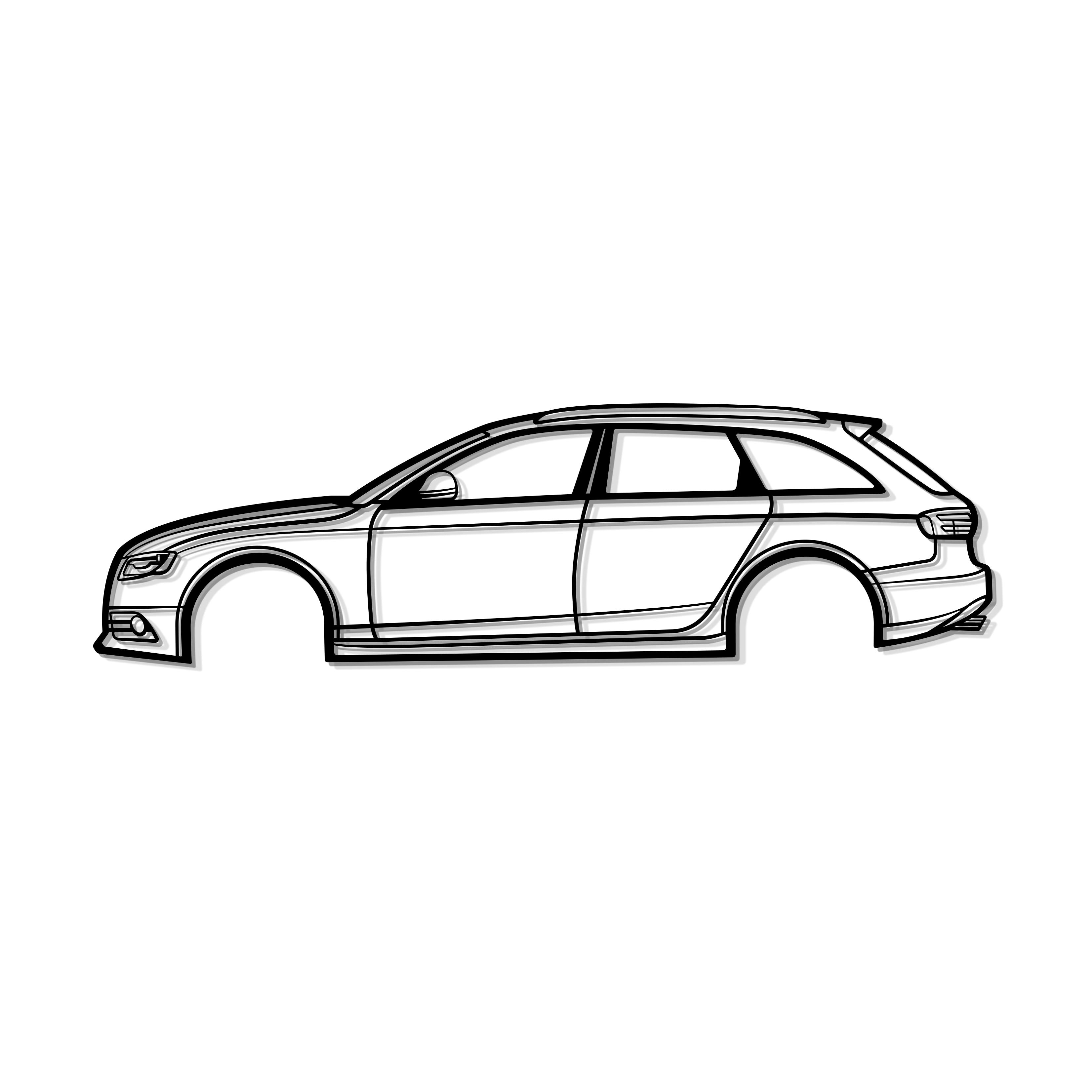 2009 S4 Avant Metal Car Wall Art - MT0393