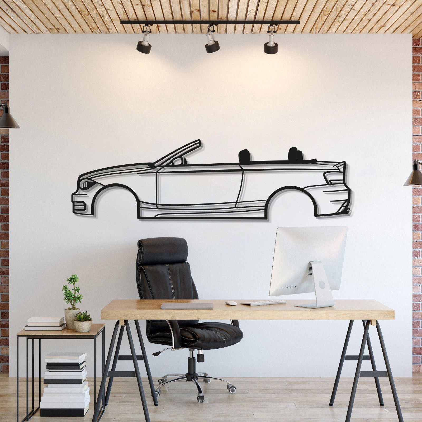 2009 E88 Convertible Metal Car Wall Art - MT0385