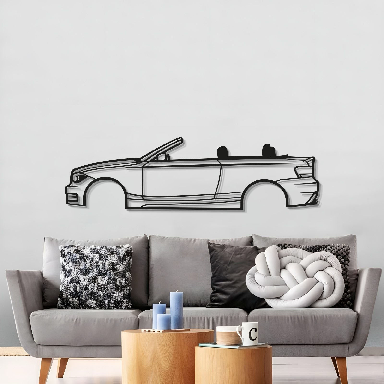 2009 E88 Convertible Metal Car Wall Art - MT0385