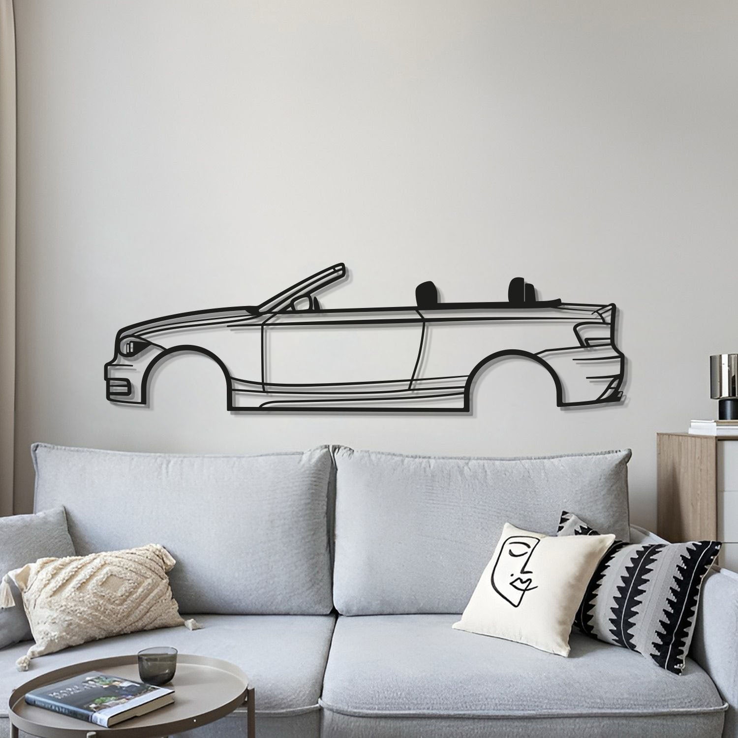 2009 E88 Convertible Metal Car Wall Art - MT0385