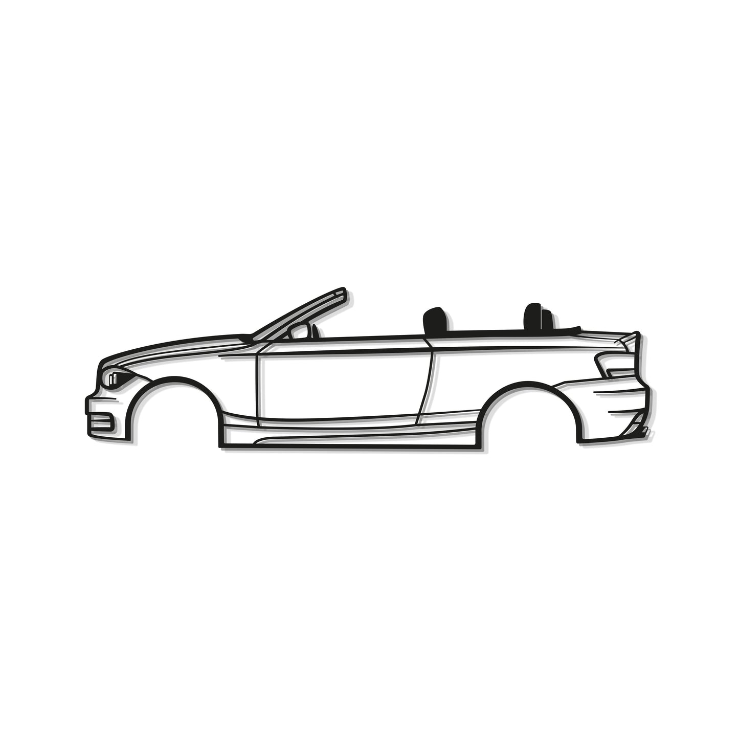 2009 BMW E88 Open Top Metal Automotive Wall Art Piece