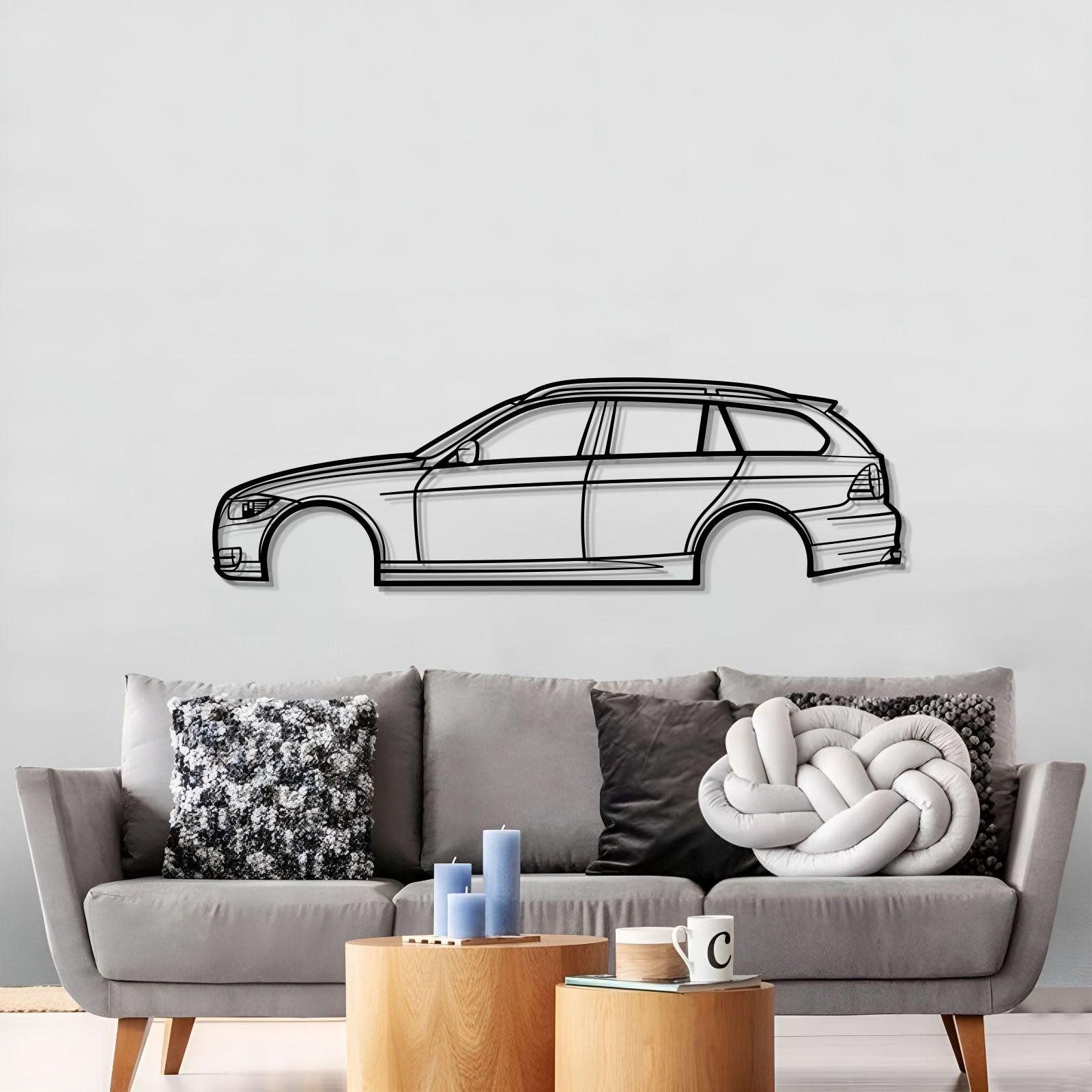 2009 E91 Metal Car Wall Art - MT0387