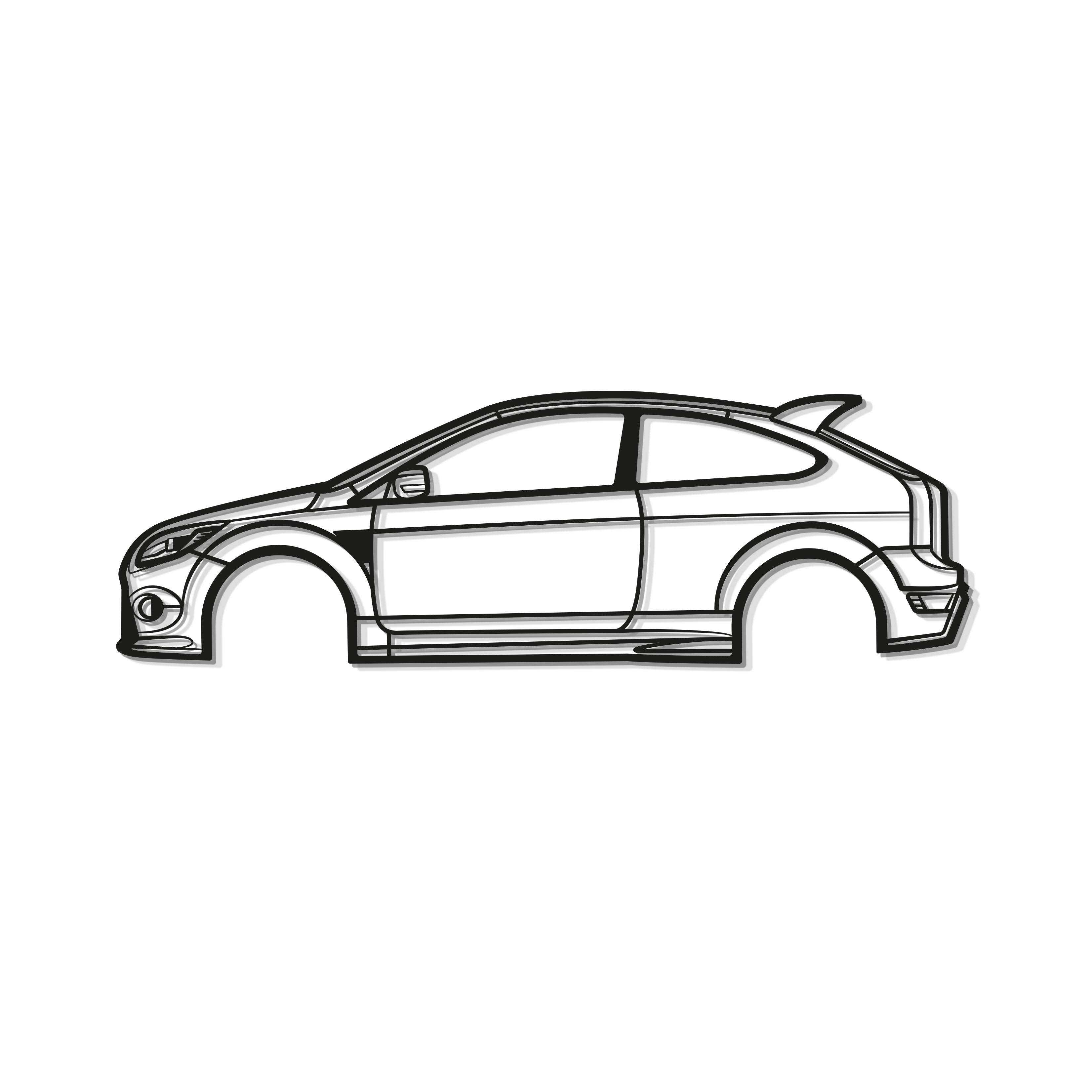 2009 Focus ST MK2 Metal Car Wall Art - MT0389