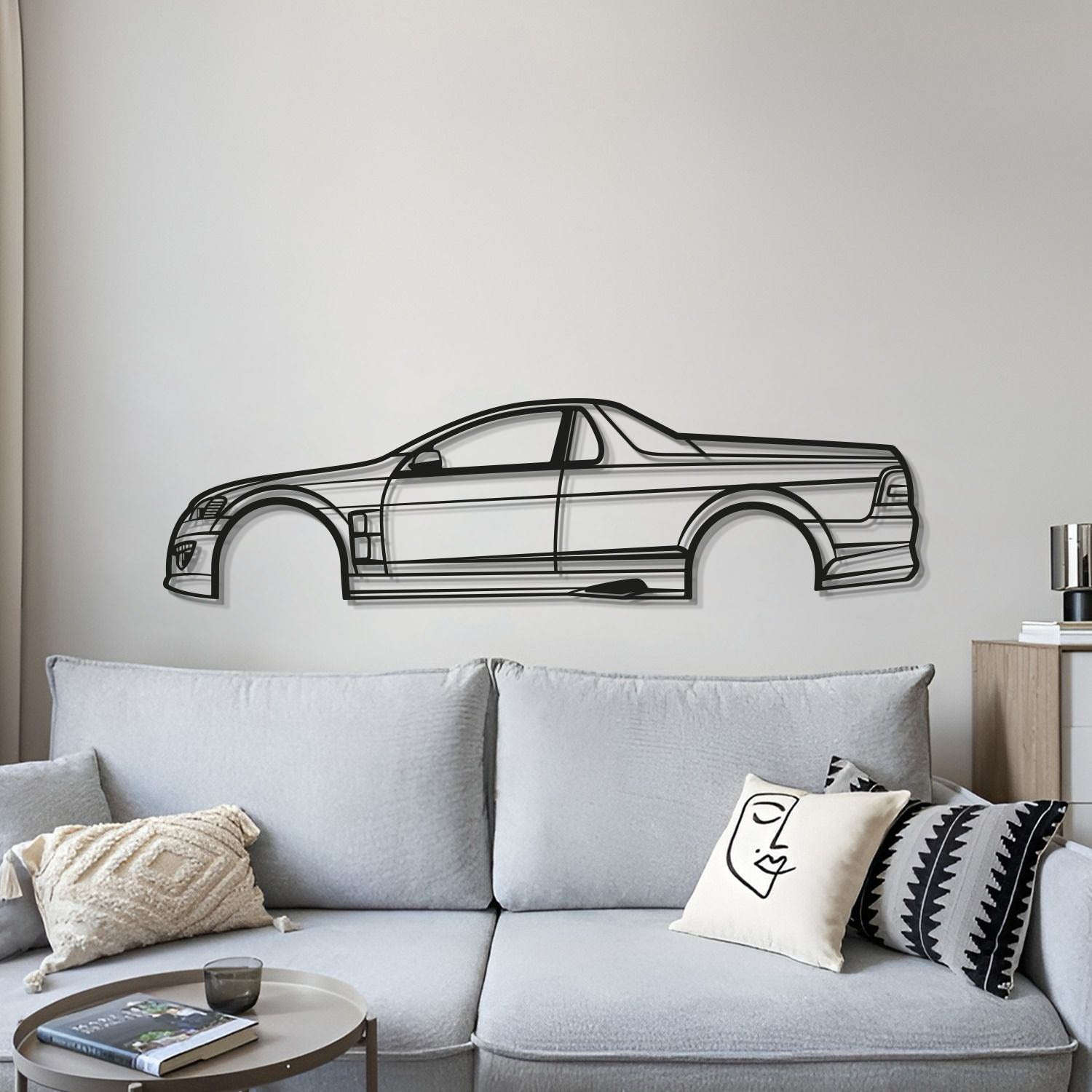 Minimalist Metal Wall Decoration Featuring 2009 HSV Maloo Styling