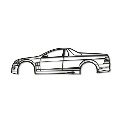 Detailed Metal Wall Silhouette Of 2009 HSV Maloo Track Inspired Ute