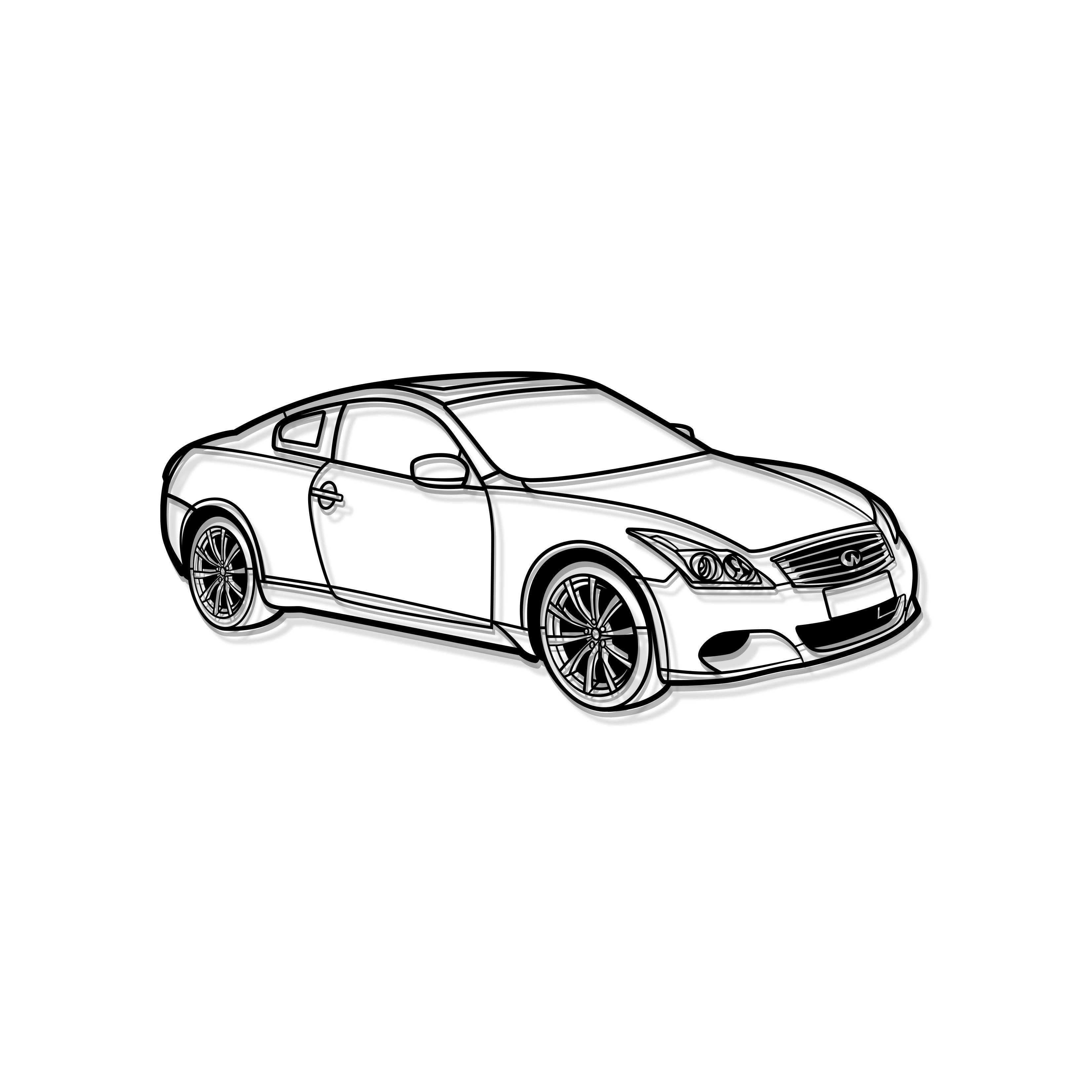 2009 G37 Coupe Perspective Metal Car Wall Art - MT1275