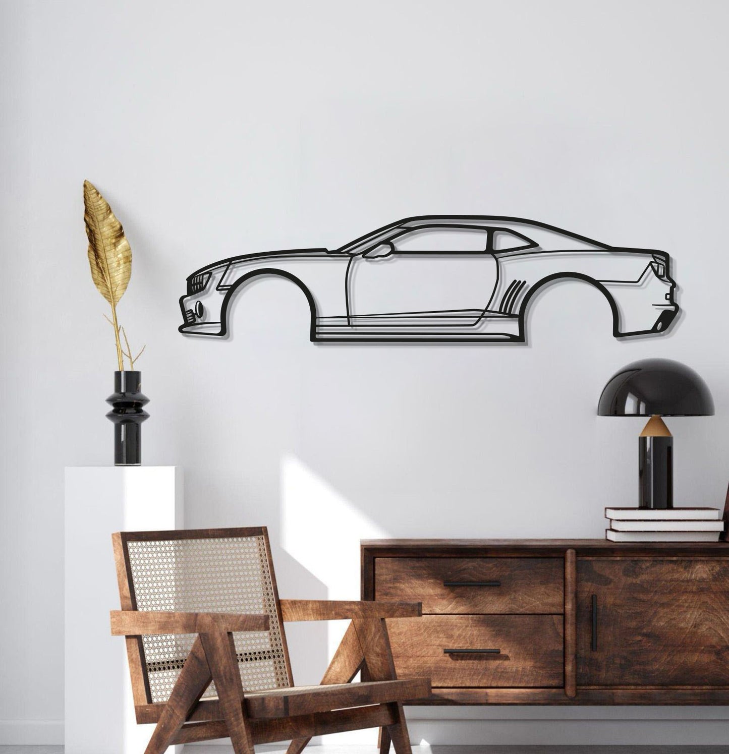 2010 Chevrolet Camaro Sport Coupe Silhouette Wall Decor Powder Coated Matte Steel