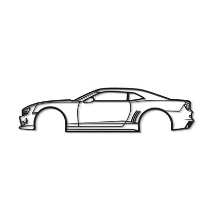 Industrial Style 2010 Chevrolet Camaro Metal Wall Decor Minimalist Silhouette