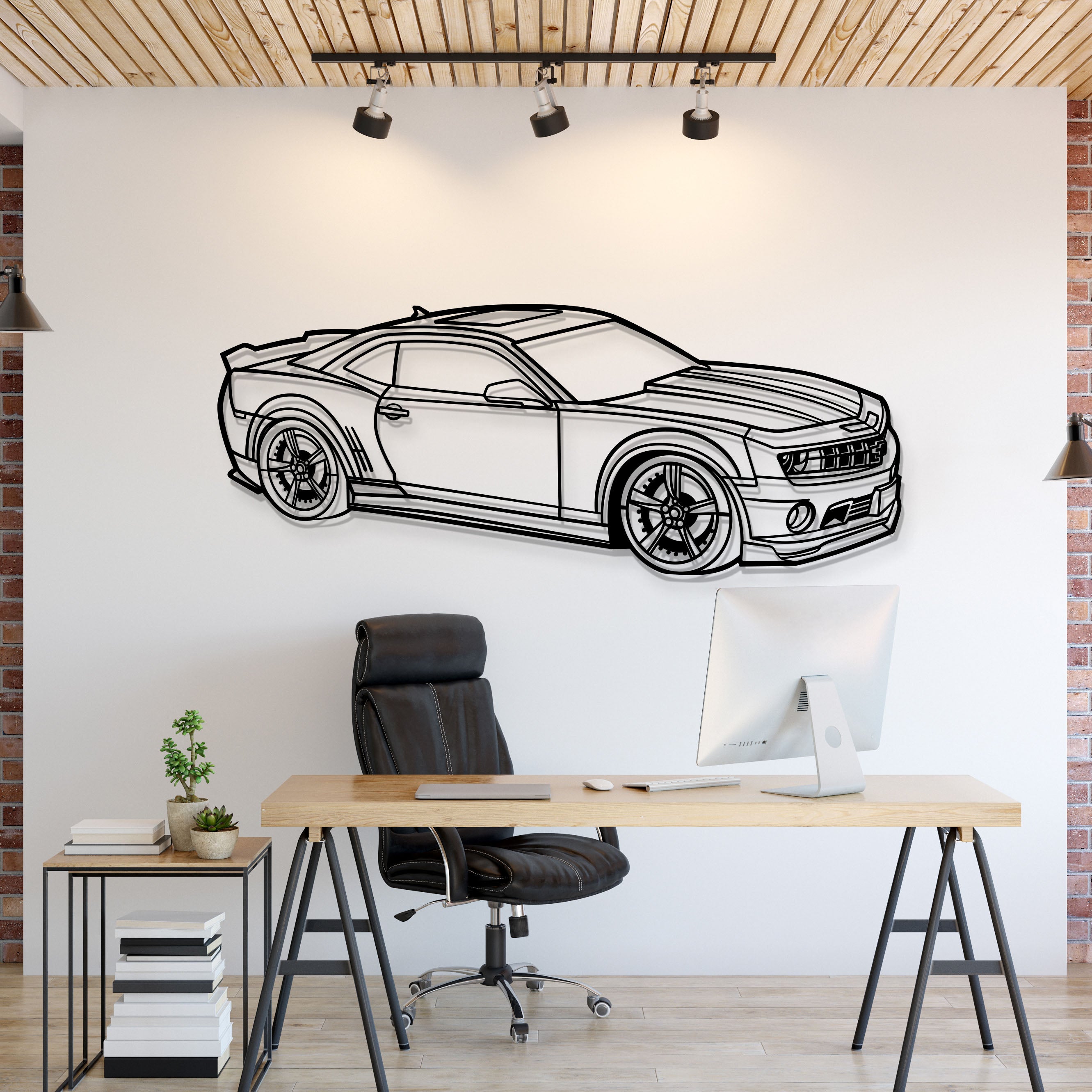 2010 Camaro SS Perspective Metal Car Wall Art - MT1312