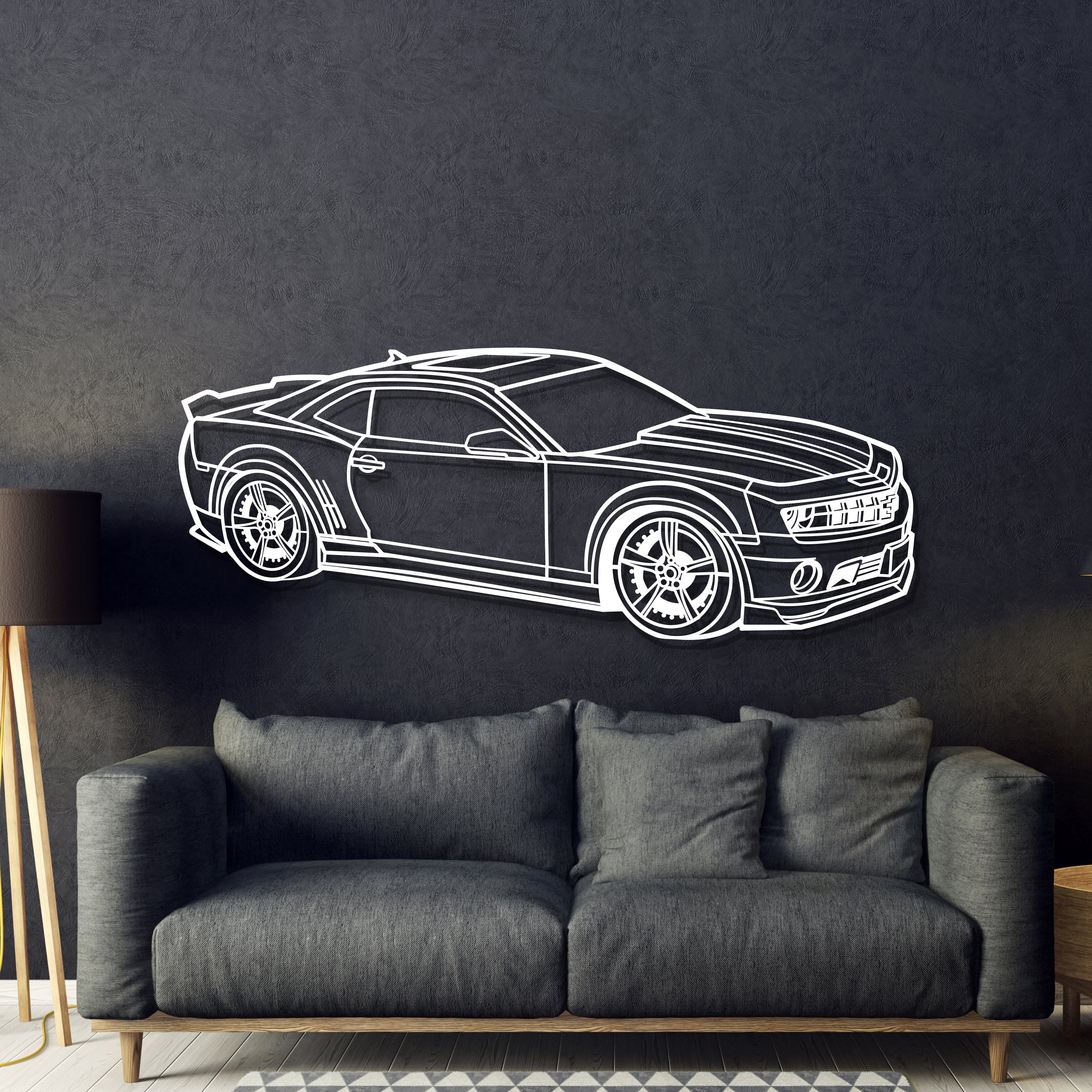 2010 Camaro SS Perspective Metal Car Wall Art - MT1312