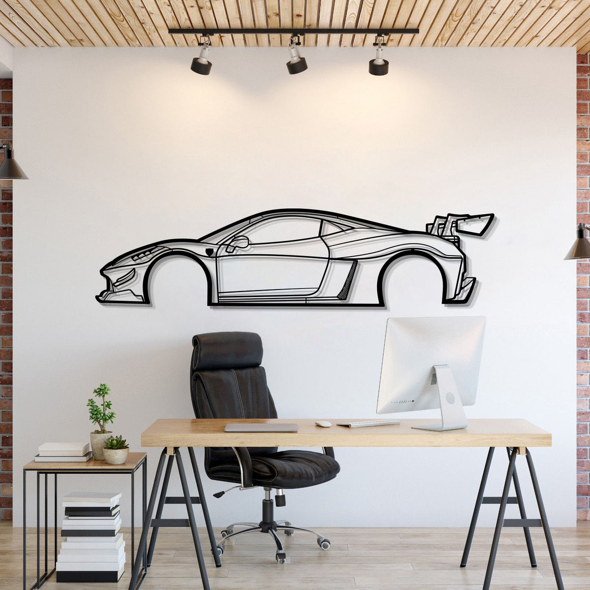 2010 458 Italia Liberty Walk Metal Car Wall Art - MT0397