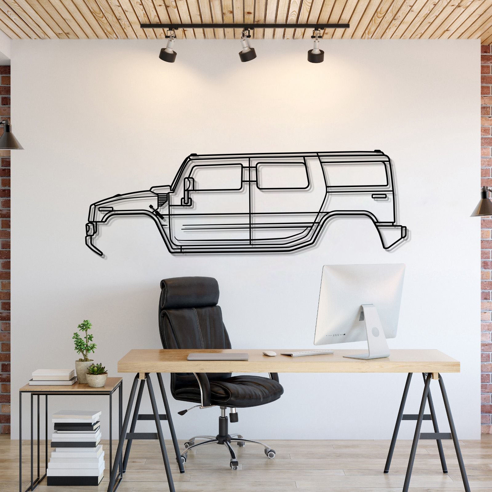 2010 H2 Metal Car Wall Art - MT0404