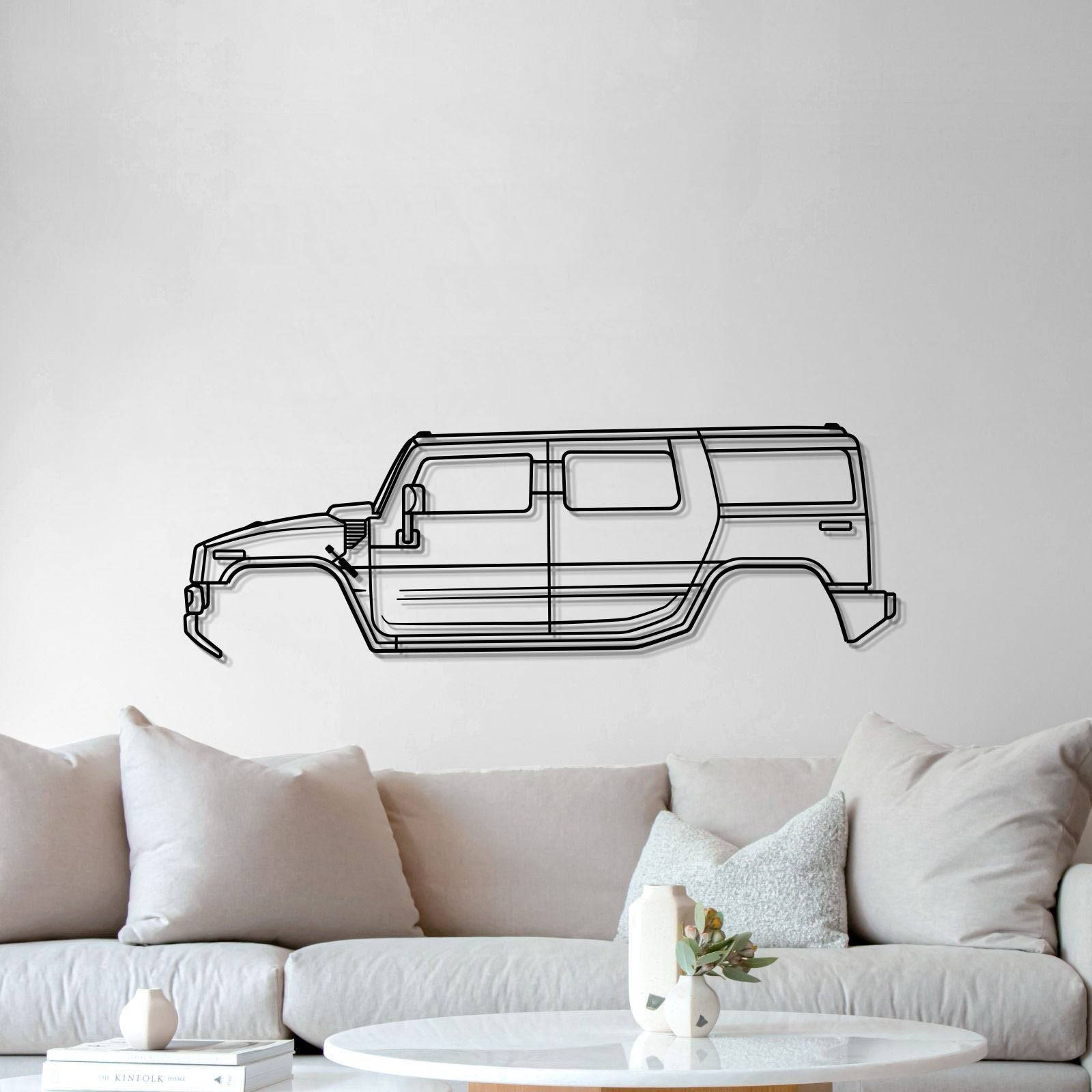 2010 H2 Metal Car Wall Art - MT0404