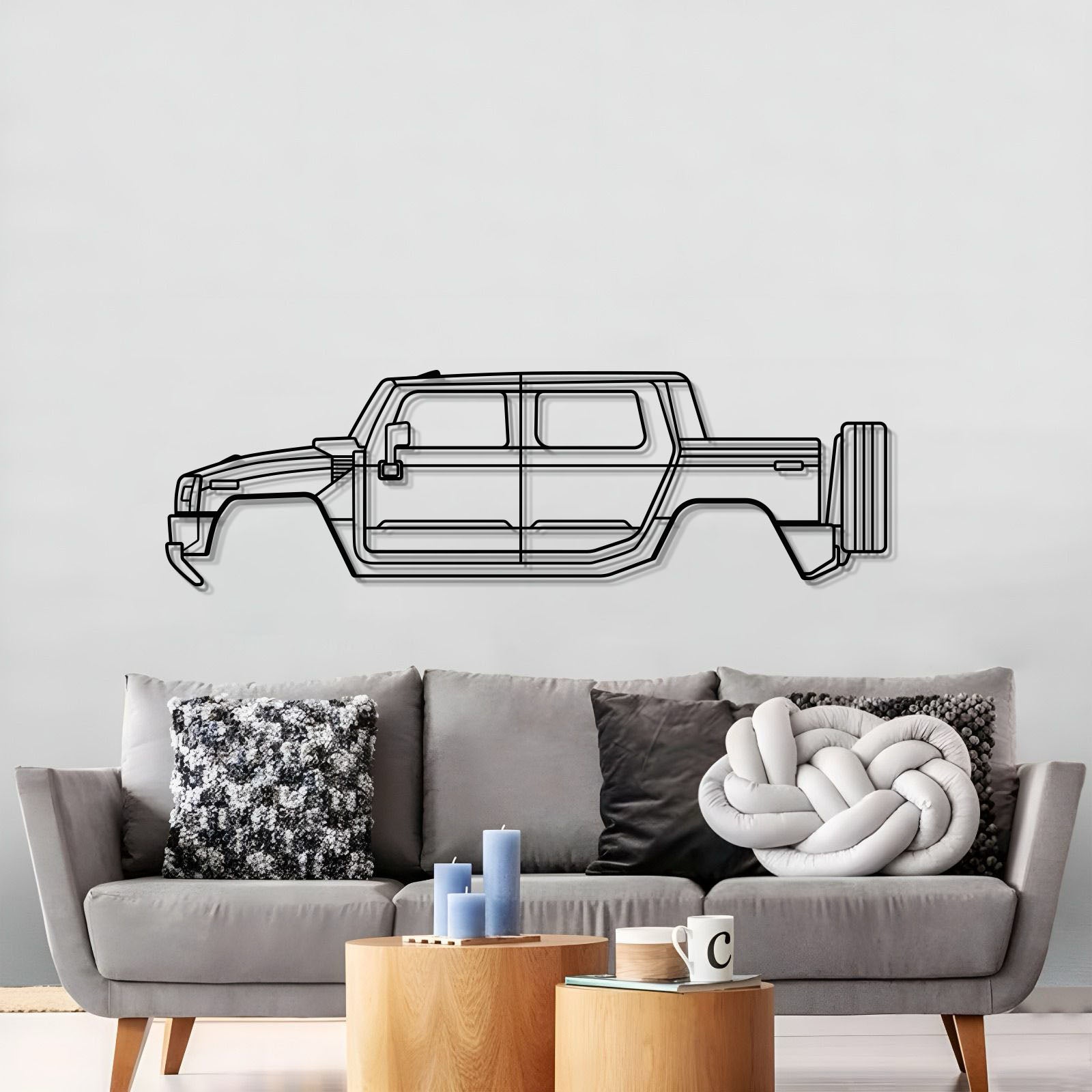 2010 H2 SUT Metal Car Wall Art - MT0405