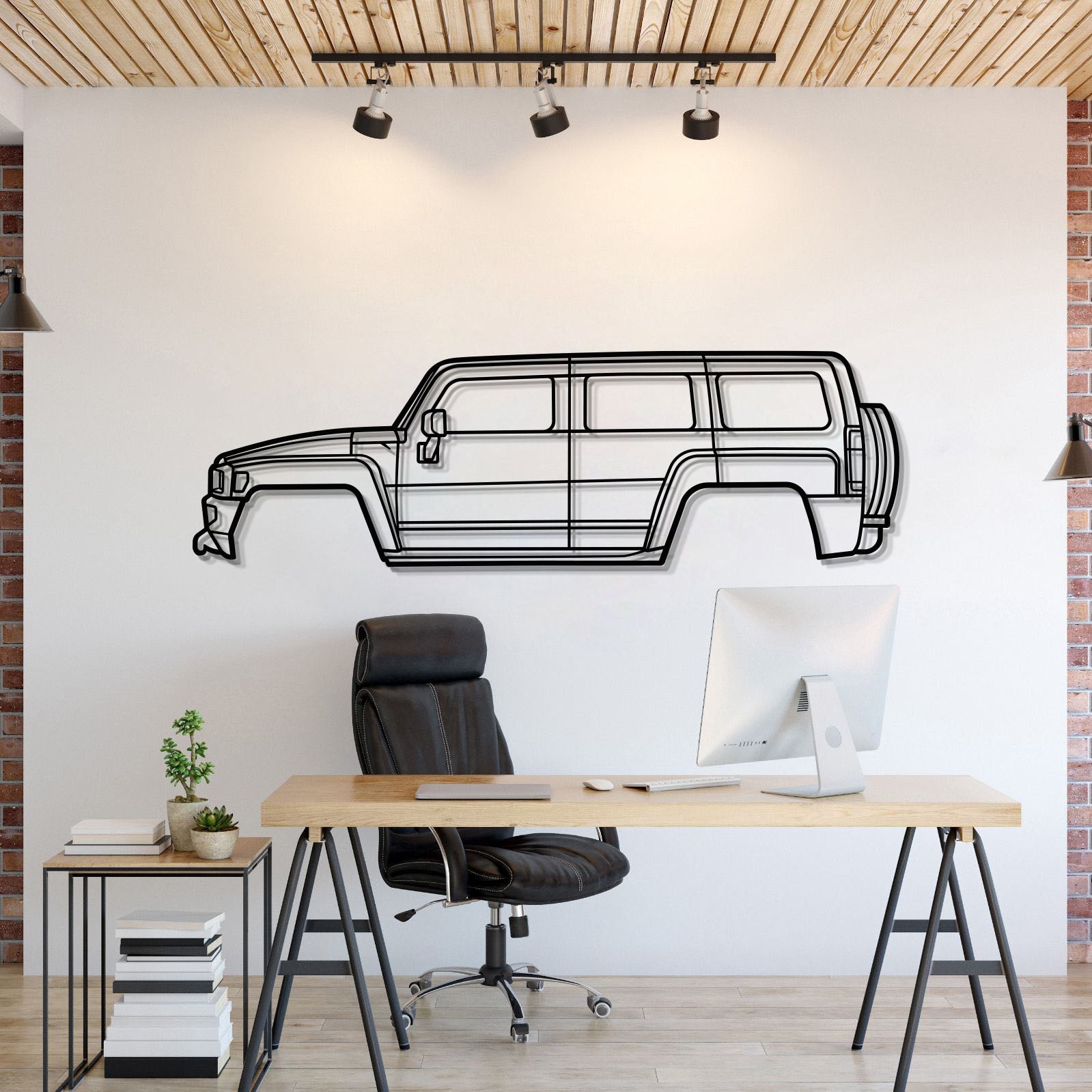 2010 H3 Metal Car Wall Art - MT0406