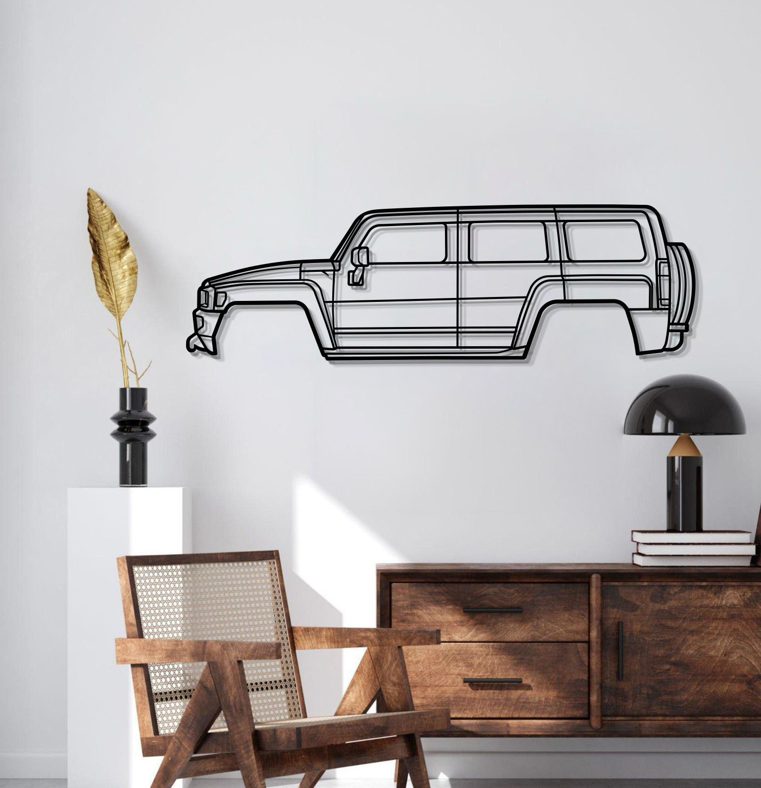 2010 H3 Metal Car Wall Art - MT0406