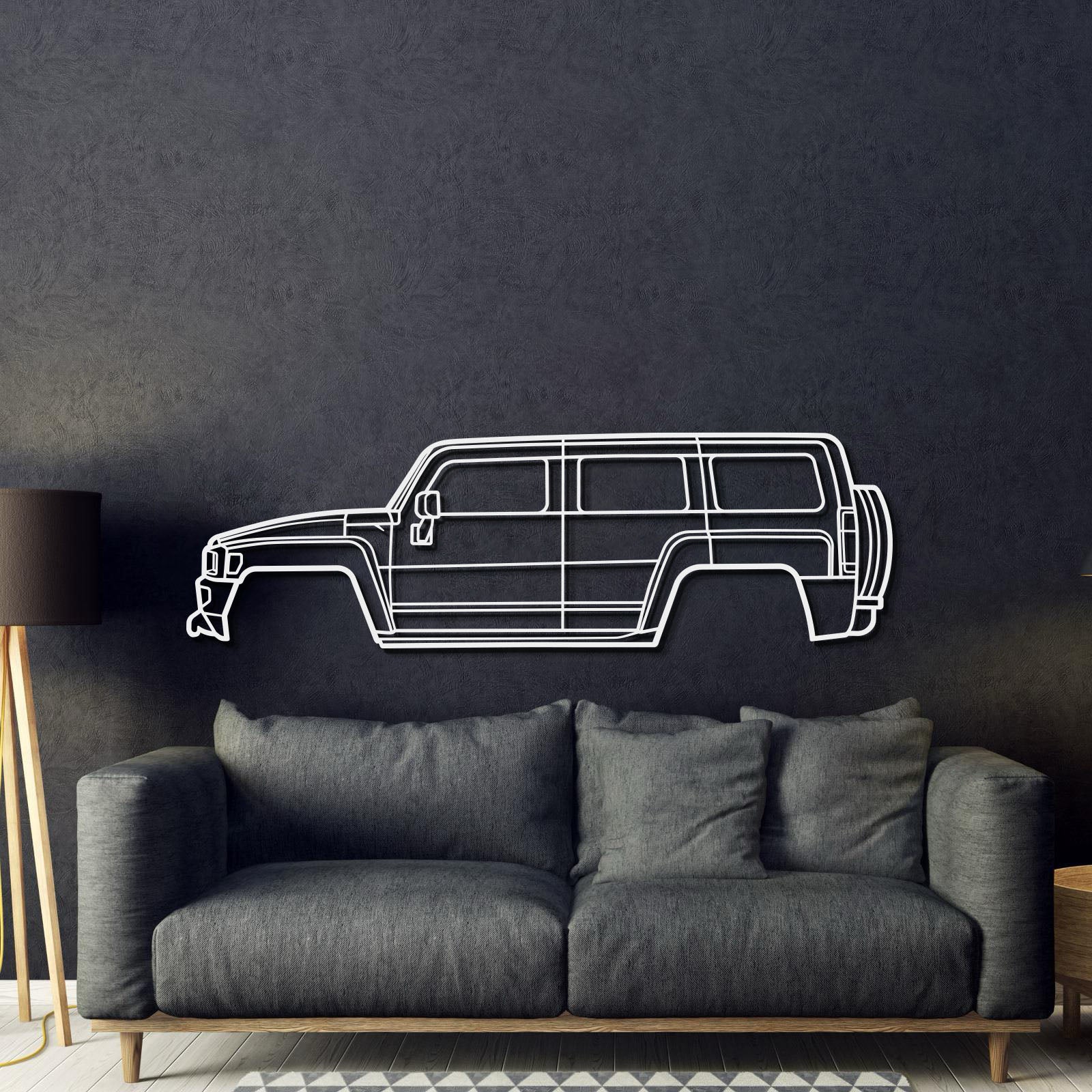 2010 H3 Metal Car Wall Art - MT0406