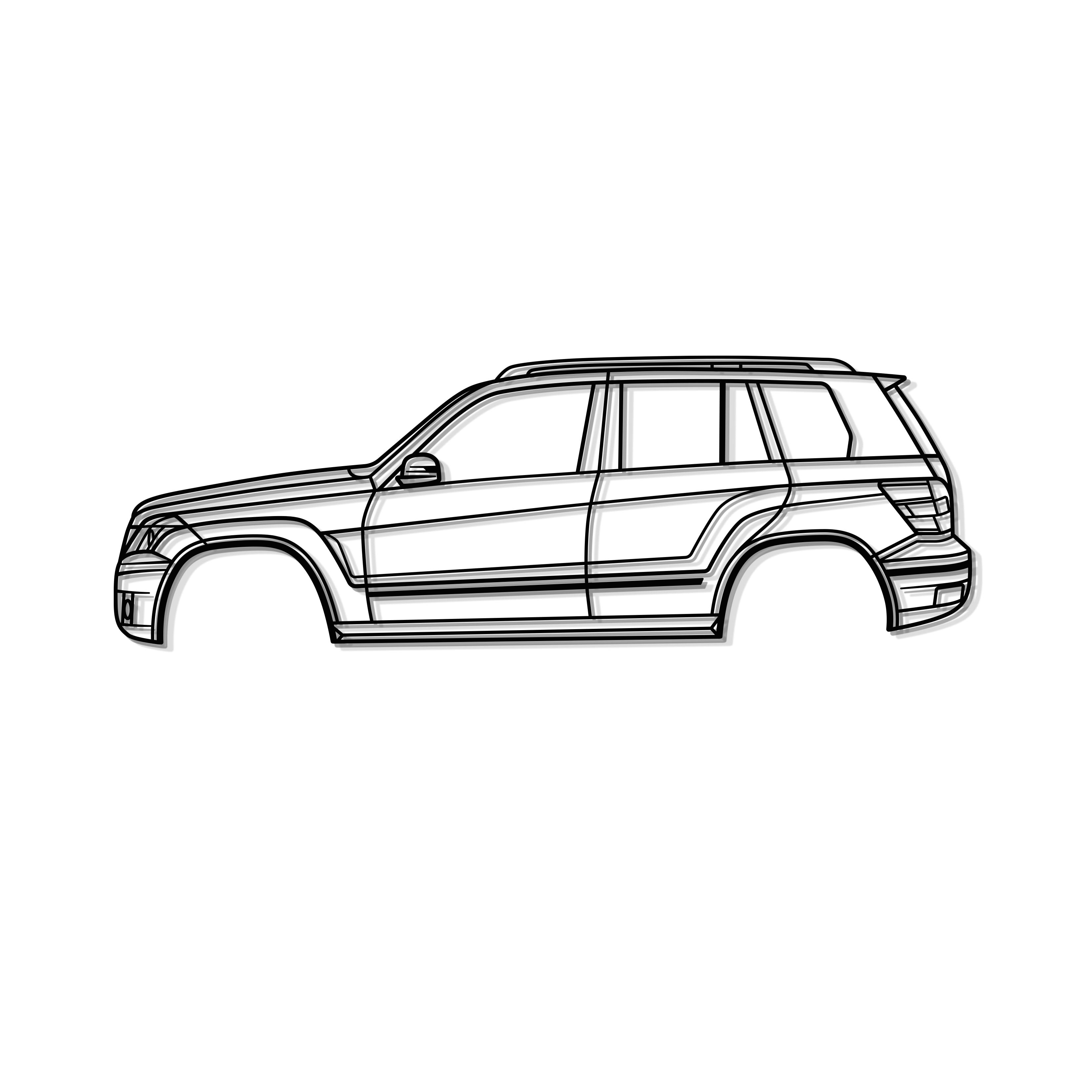 2010 GLK-Class (X204) 1st Gen Metal Car Wall Art - MT0402