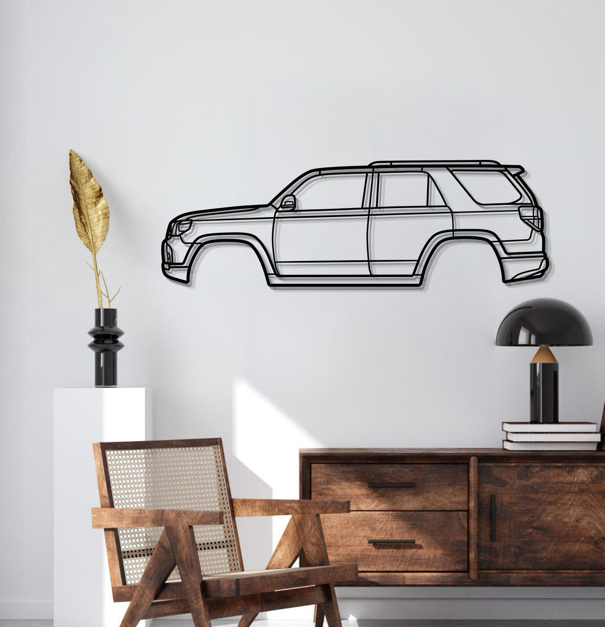 2010 Toyota 4Runner 5Th Gen N280 SUV Silhouette Wall Decor Powder Coated Matte Steel