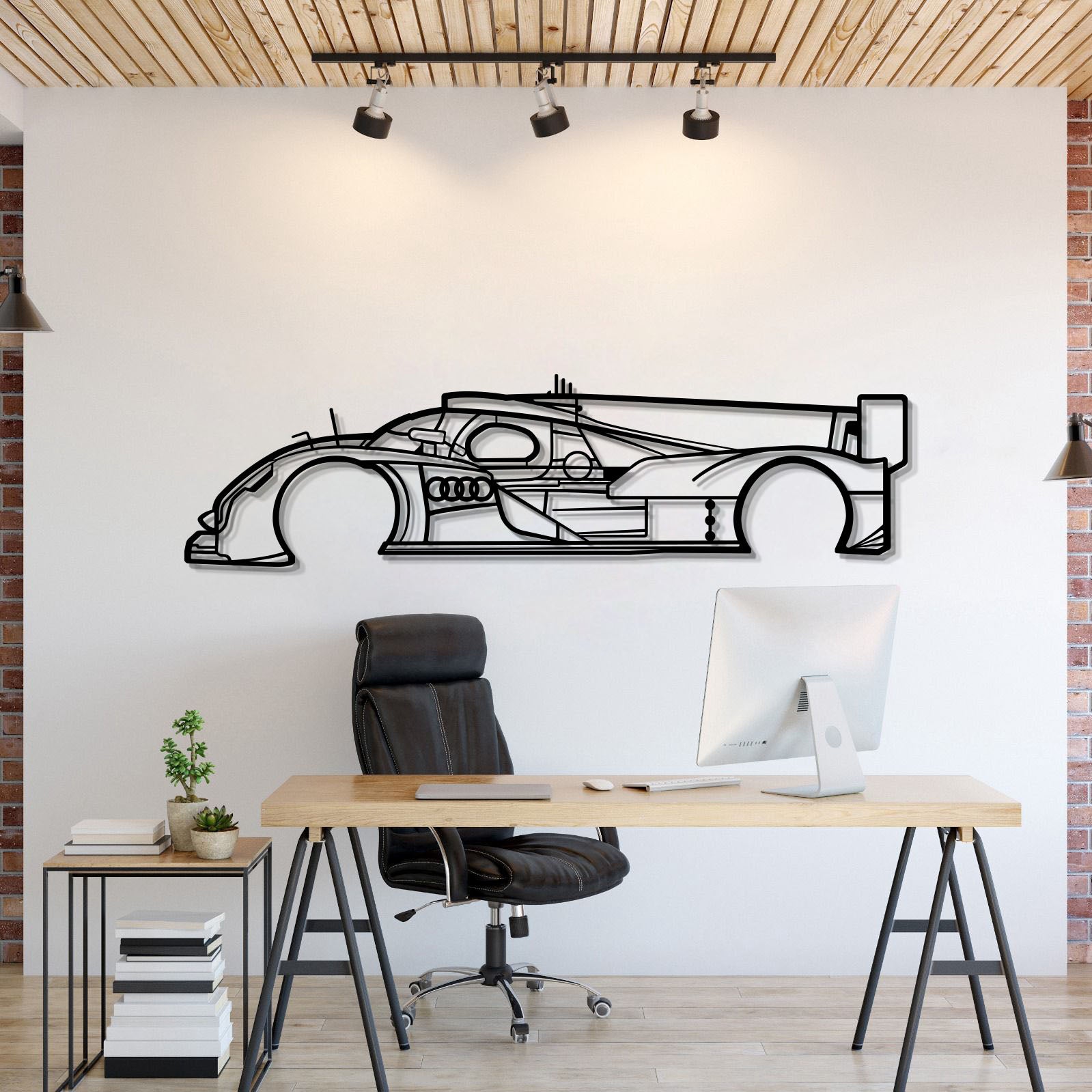 2011 R18 E-TRON Metal Car Wall Art - MT0422