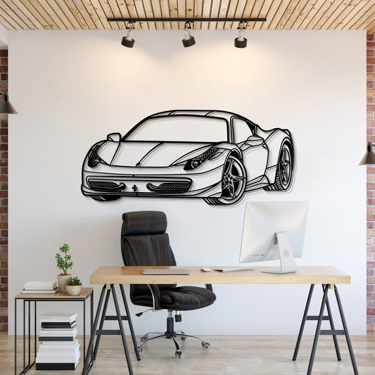 458 Italia Perspektive Metall Auto Wandkunst - MT0437