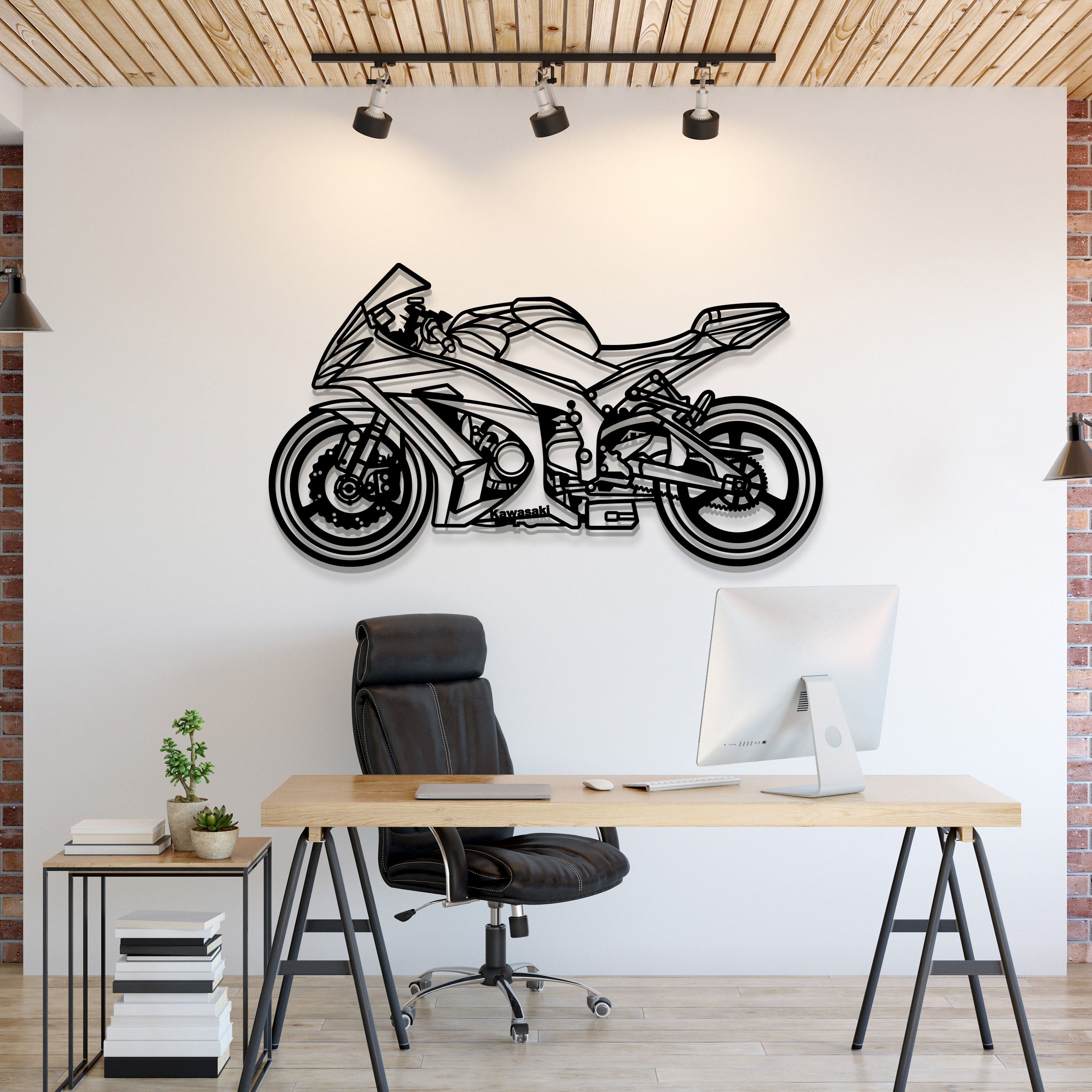 2011 ZX10 R Metal Motorcycle Wall Art - MT1403