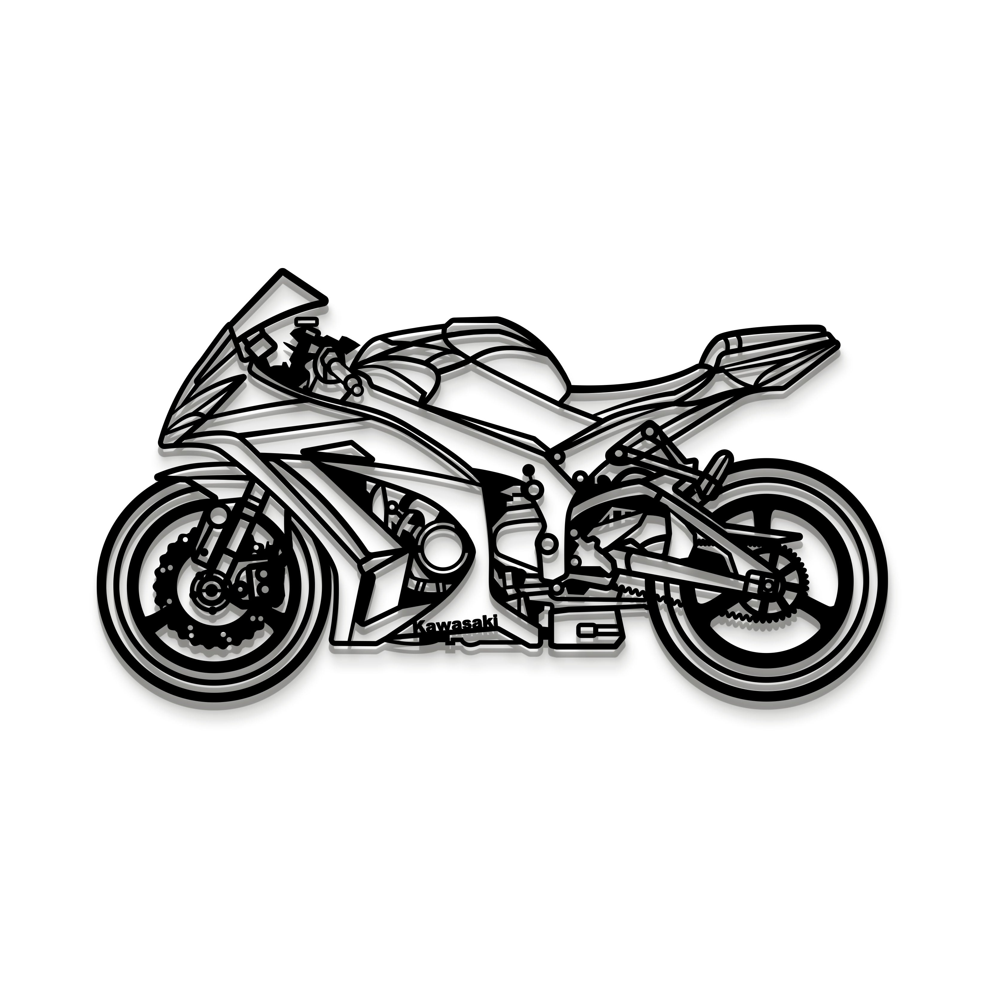 2011 ZX10 R Metal Motorcycle Wall Art - MT1403