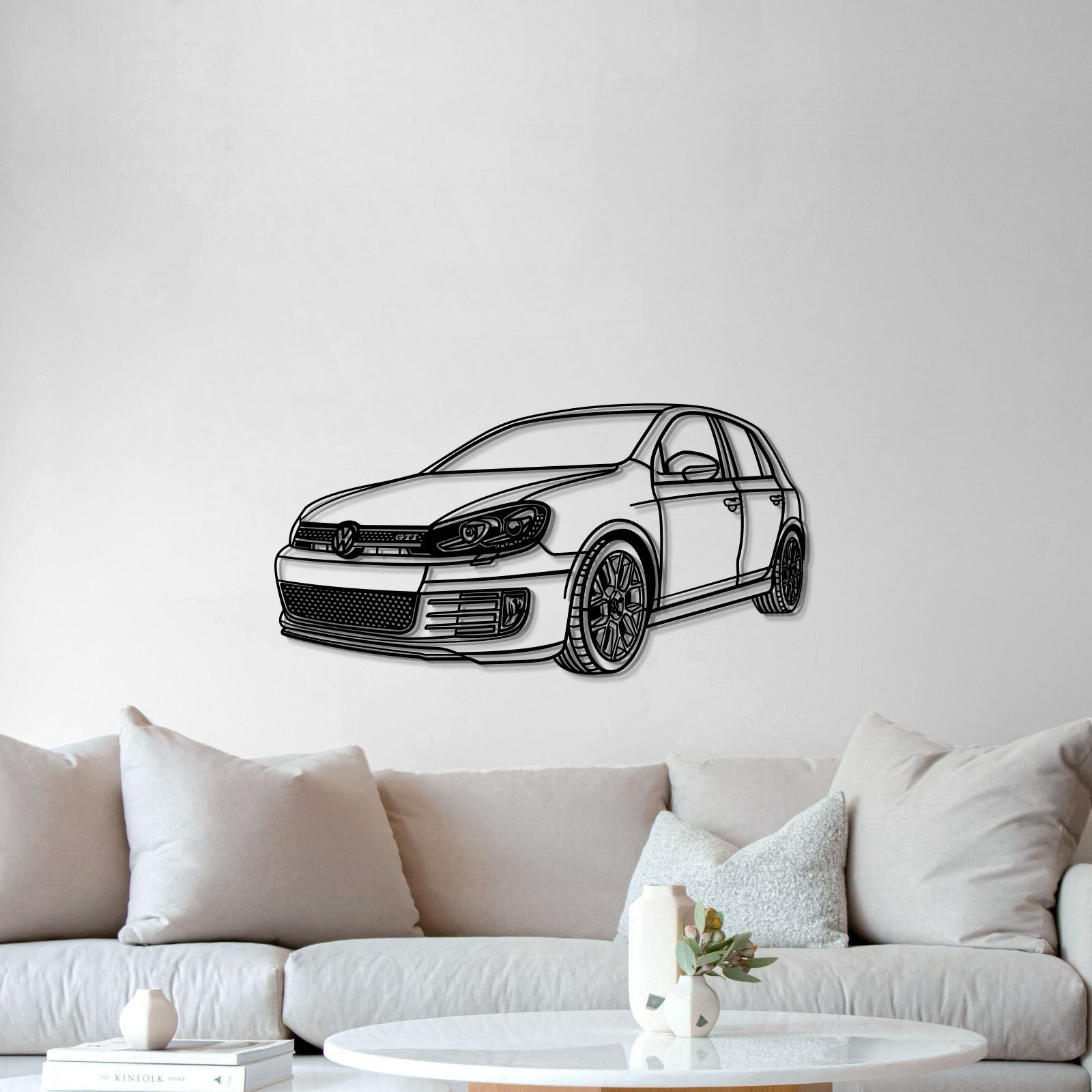 2011 Golf VI GTI Perspective Metal Car Wall Art - MT0465