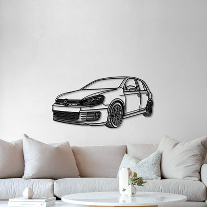 2011 Golf VI GTI Perspective Metal Car Wall Art - MT0465