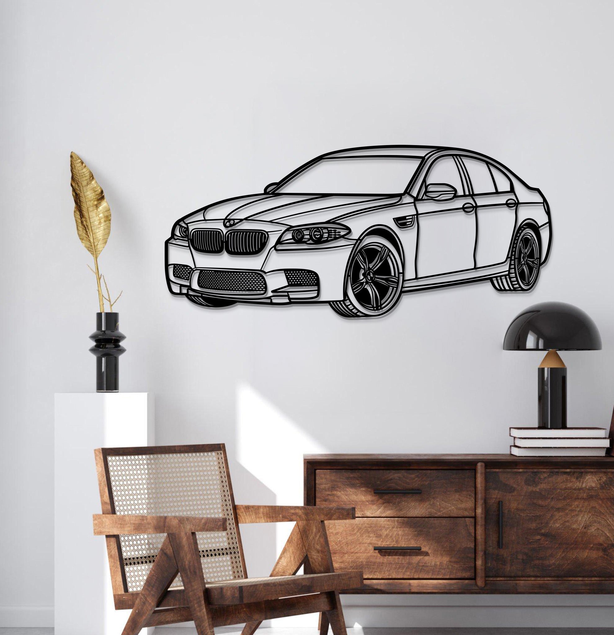 2012 F10 M5 Perspective Metal Car Wall Art - MT1142