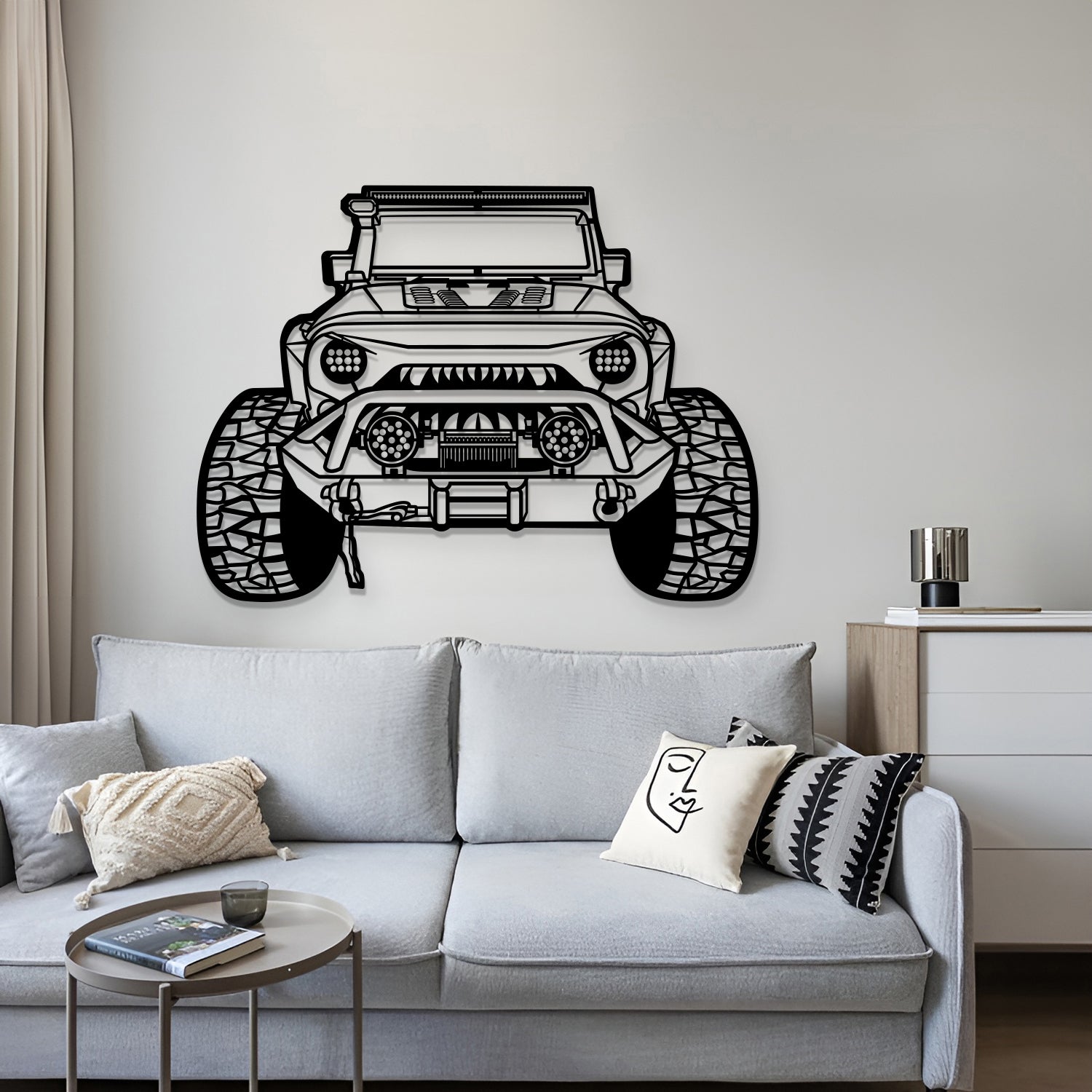 2012 Wrangler Custom Front View Metal Car Wall Art - MT1354