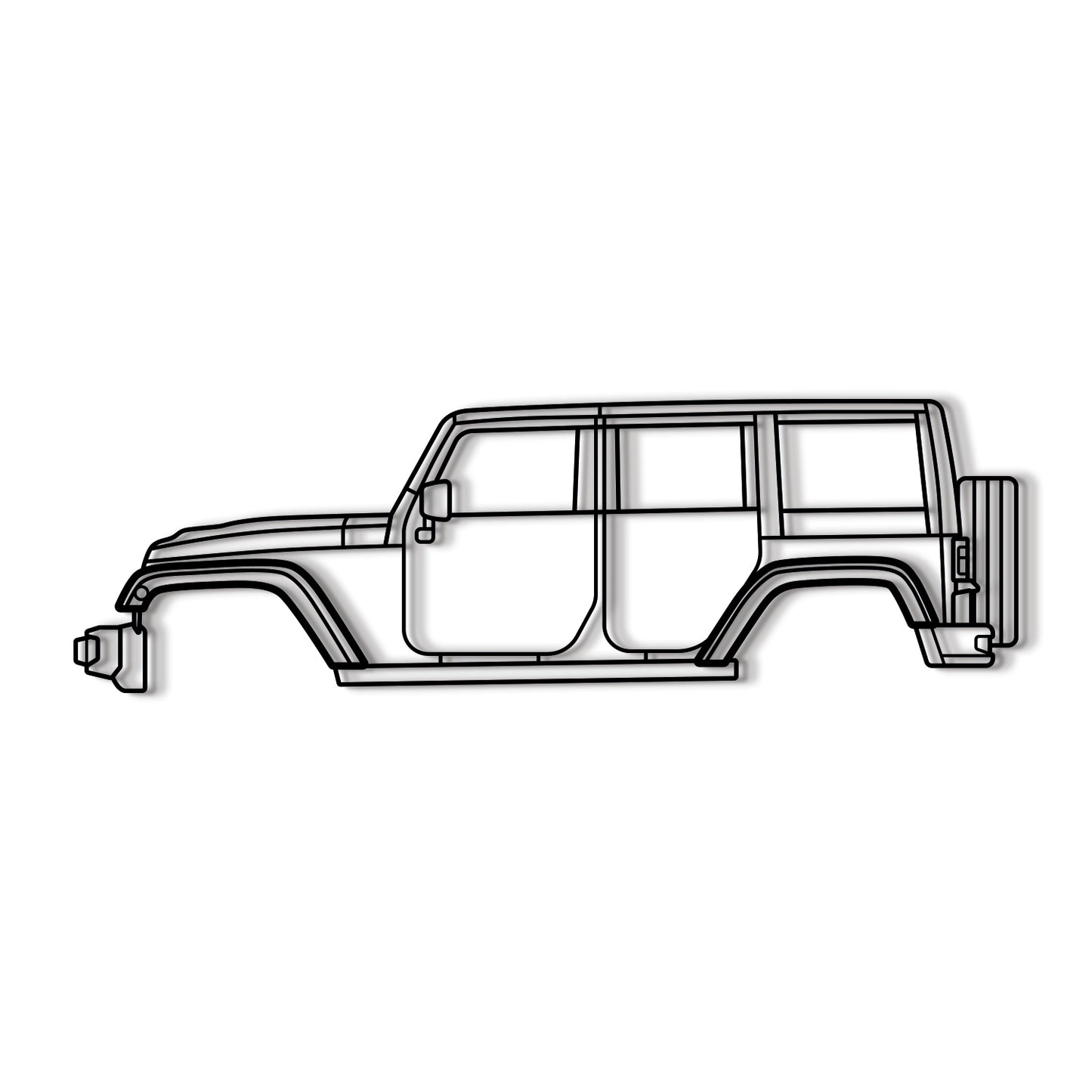 2012 Wrangler Rubicon Metal Car Wall Art - MT0478
