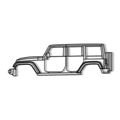 2012 Wrangler Rubicon Metal Car Wall Art - MT0478