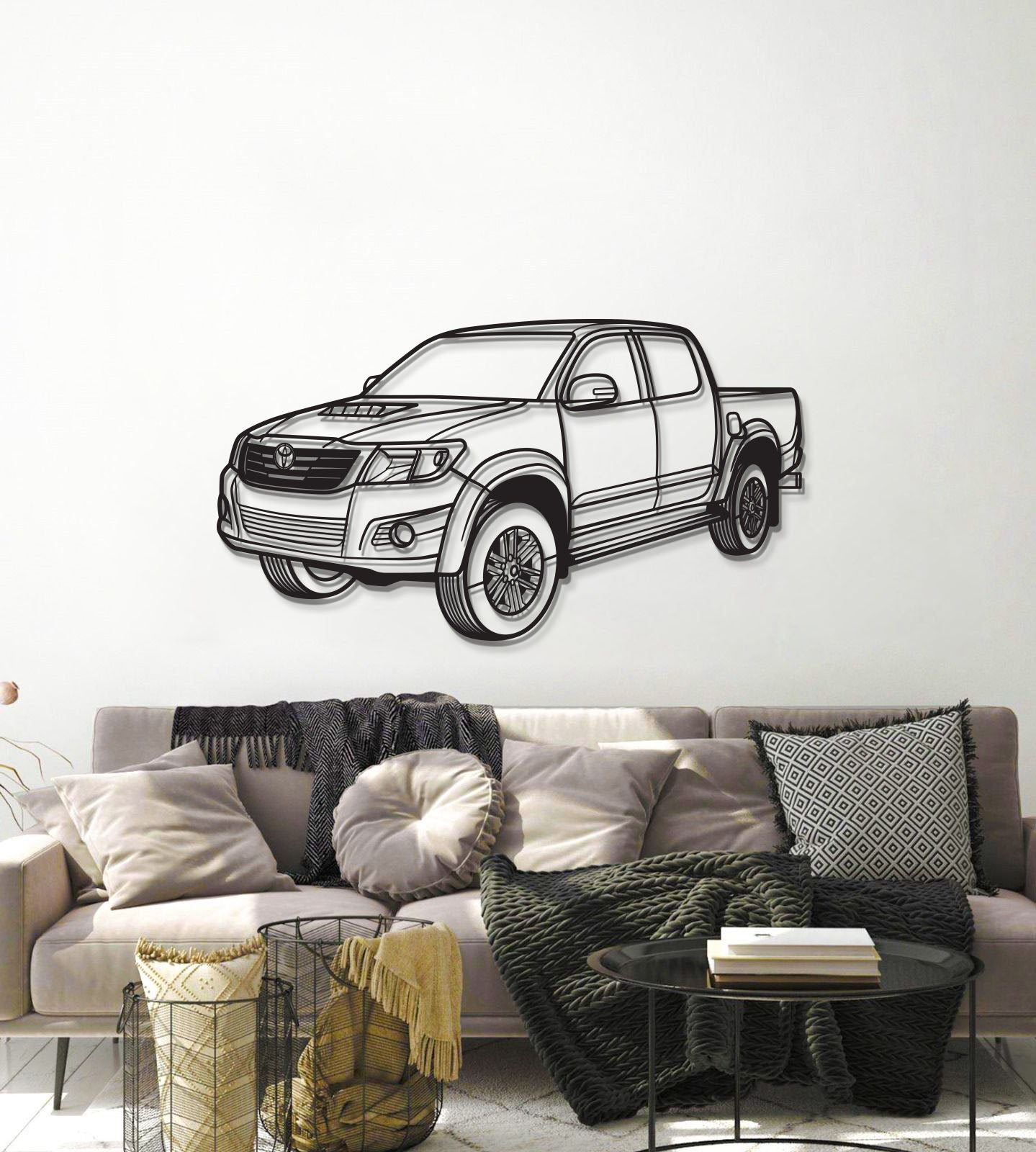 2012 Hilux Perspective Metal Car Wall Art - MT1204