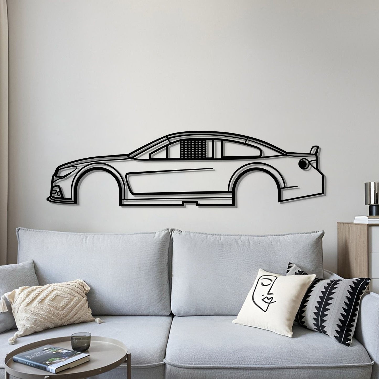 Modern 2013 NASCAR SS Wall Hanging In Textured Black Steel