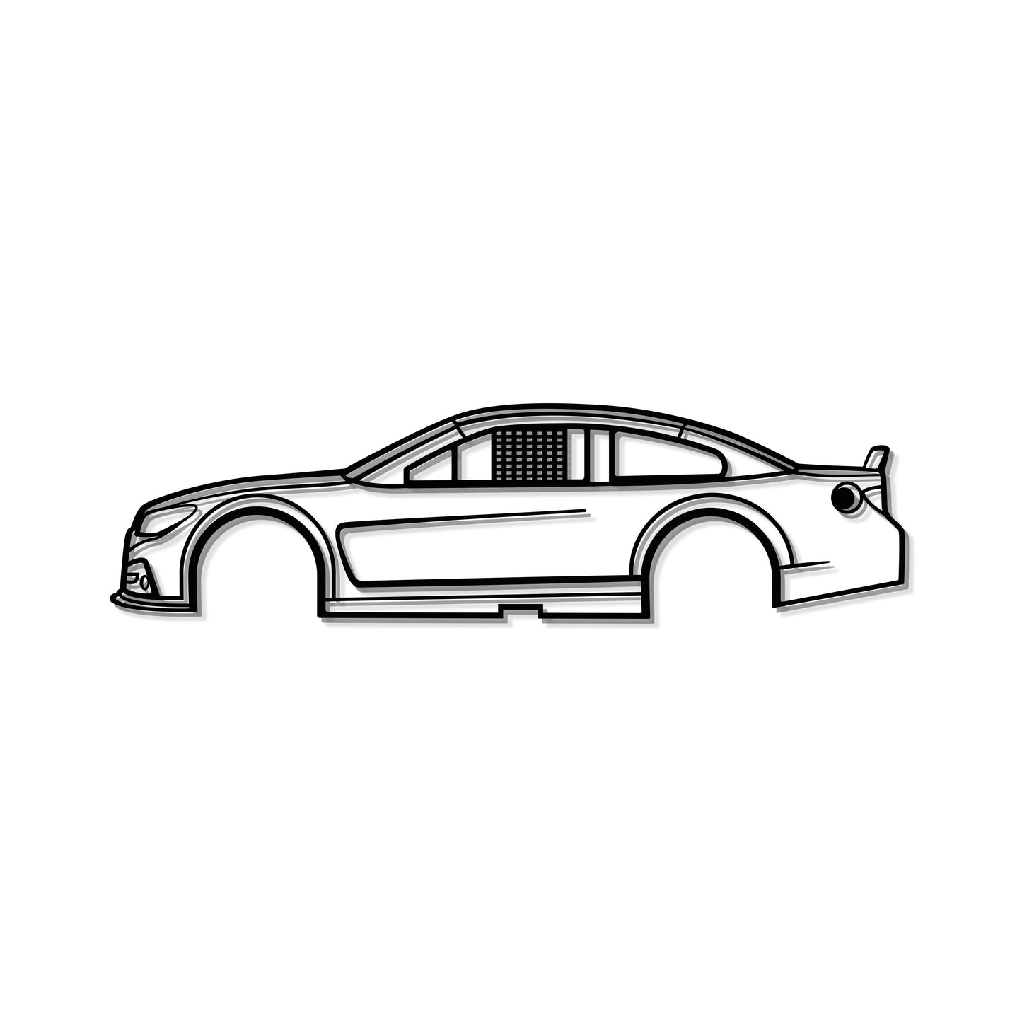Industrial Style 2013 NASCAR SS Metal Wall Decor Minimalist Silhouette