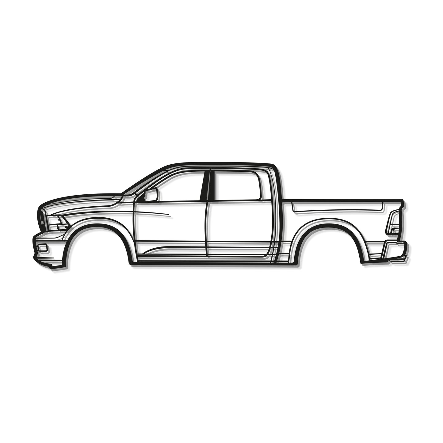 2013 Ram 1500 HEMI Metal Car Wall Art - MT0485