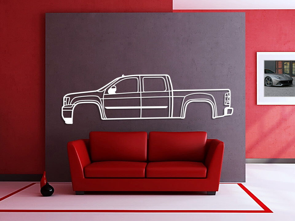 2013 Sierra 1500 3rd Gen Metal Car Wall Art - MT0489