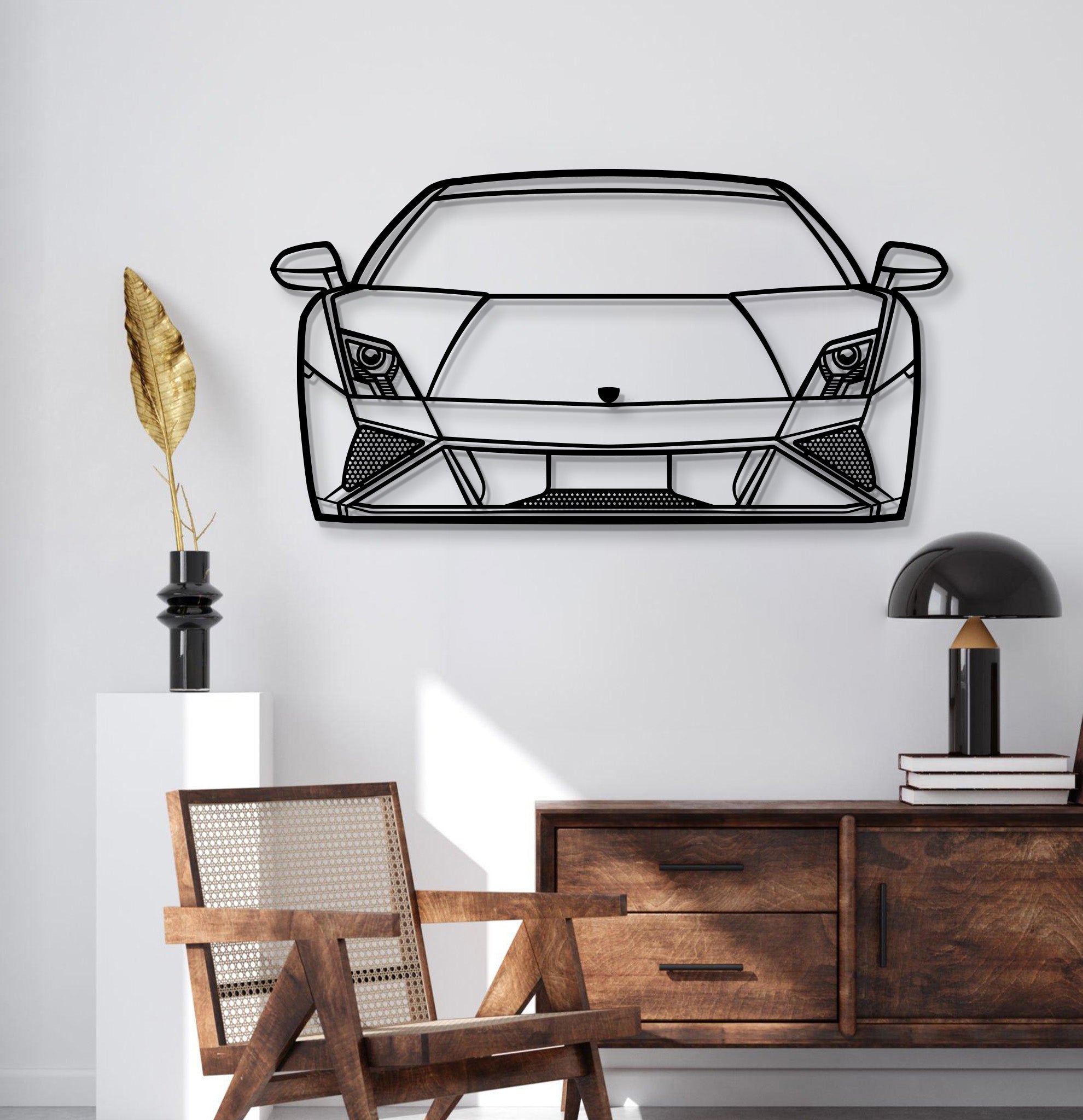 2013 Gallardo Front View Metal Car Wall Art - MT1357